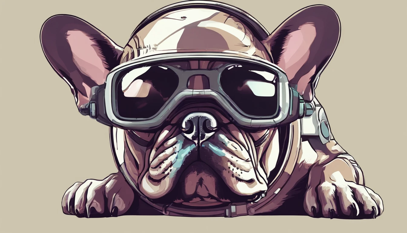 Wearing glasses　French Bulldog