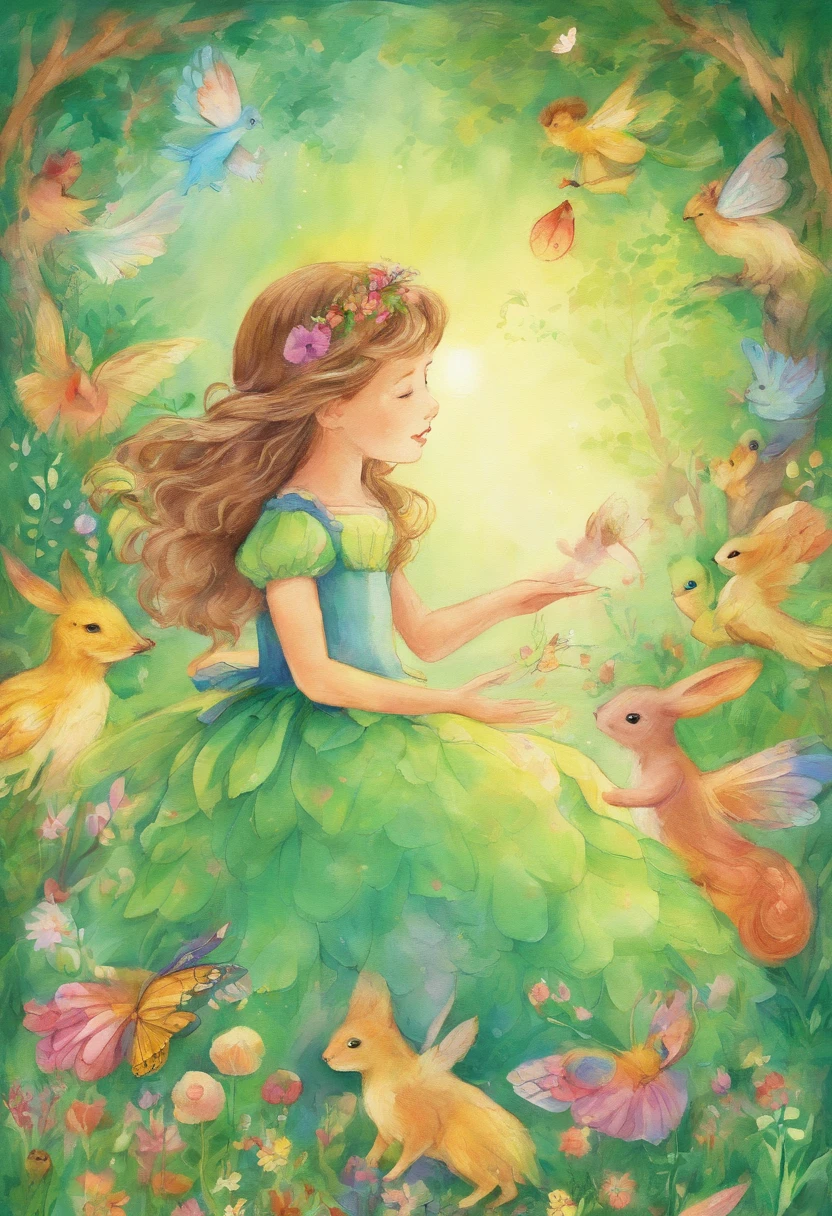 "(best quality, highres, ultra-detailed, realistic:1.37), children's sketches, vibrant green color, sun-kissed, playful poses, joyful expressions, crayon-like textures, whimsical atmosphere, imaginative scenery, cute and naive art style, childlike innocence, sketchbook illustrations, filled with doodles, scribbles and colorful lines, a vibrant world of imagination, warm and inviting, filled with laughter and happiness, joyful exploration of nature, cheerful and bright colors, soft and natural lighting"
