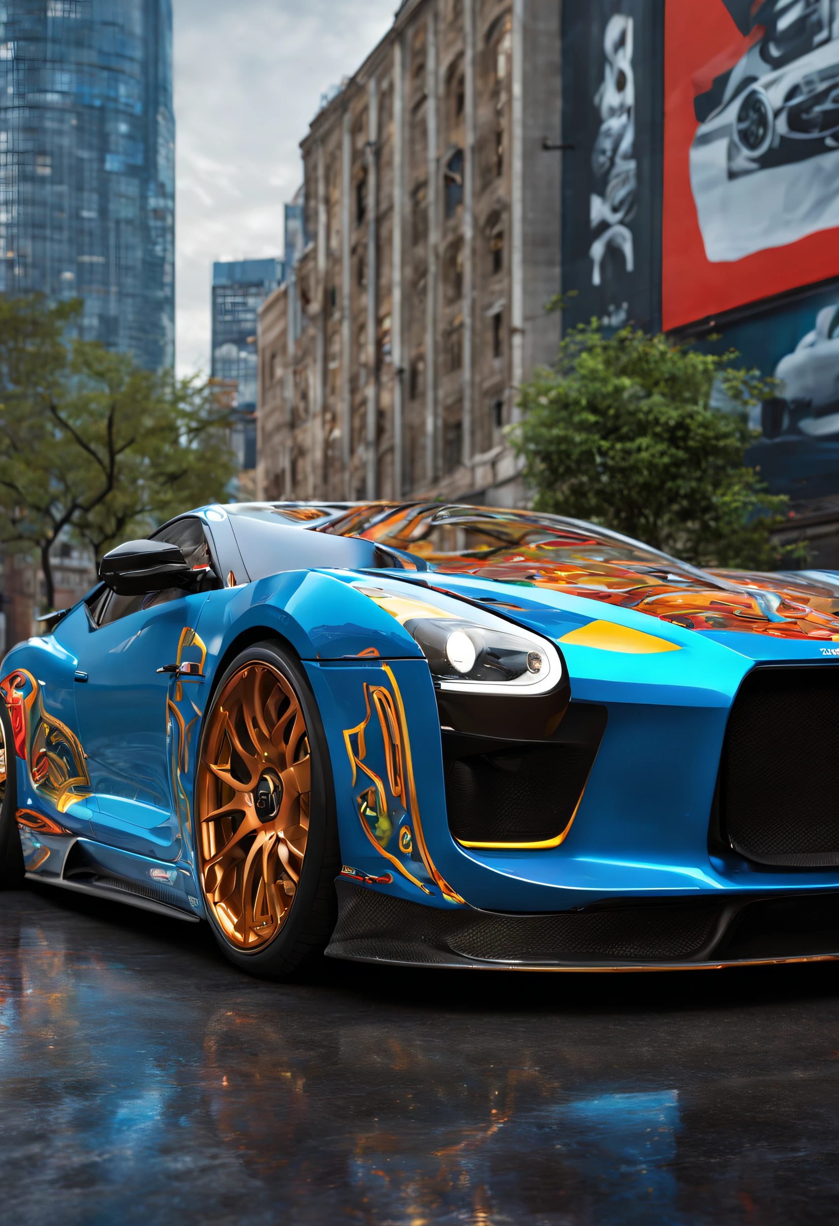 A detailed prompt for generating high-quality images for the theme "musica para autos tunning" could be:

"An immersive scene featuring vibrant and dynamic artwork of a car modified for custom audio tuning. The main focus is on a sleek, high-performance sports car with an extravagant body kit and eye-catching paint job. The car is parked in a modern urban setting, surrounded by a bustling cityscape and shining streetlights.

The materials used to create the artwork are a blend of vibrant illustrations and realistic renderings, which highlight the unique features of the car and its audio system. The illustrations add a touch of creativity and emphasize the artistic value of the piece.

Additional details include intricate audio equipment installations with high-quality speakers, amplifiers, and subwoofers integrated seamlessly into the car's interior. The reflections on the glossy car paint, the texture of the body kit, and the intricate patterns of the audio system wiring provide an additional level of depth to the image.

To achieve the best quality and attention to detail, the prompt should include (best quality, highres, masterpiece:1.2), allowing the generated image to be visually stunning and possess a high level of realism. The lighting should be dramatic and highlight key areas of the car, enhancing the visual impact.

The prompt should evoke the sense of excitement and passion associated with tuning cars and high-performance audio systems. It should capture the attention of car enthusiasts, inviting them to appreciate the intricate details and craftsmanship involved in the automotive tuning subculture.

The color palette should be vibrant, with rich and dynamic colors that heighten the energy and visual impact of the image. The lighting and shadows should enhance the car's contours and emphasize its unique features while maintaining a sense of realism.

The prompt should also convey the artistic and creative aspect associated with automotive culture. Incorpo