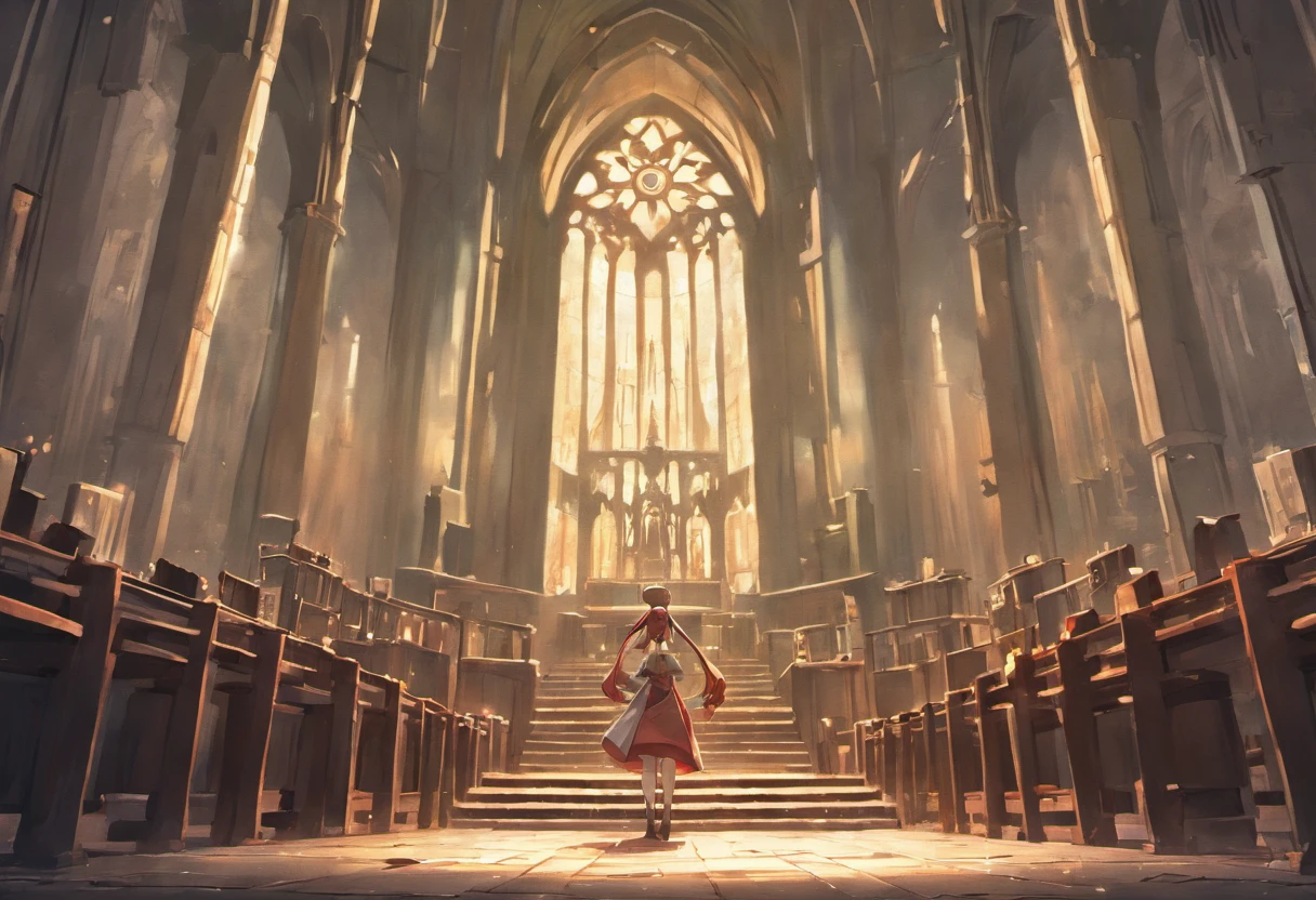 japanese, pencil drawing, roughly sketched, loose lines, brushed lines, outline drawing, beautiful thin lines, intriguin correct anathomy, academic drawing, elaborate, perfect composition, two-point perspective, 1 anime girl sitting on a rubble, inside church, ruined church, sketch, black and white, interesting, amazing, high res, detailed, professional lighting, no other humans, detailed inside, fantasy themed church, broken church, rubbles