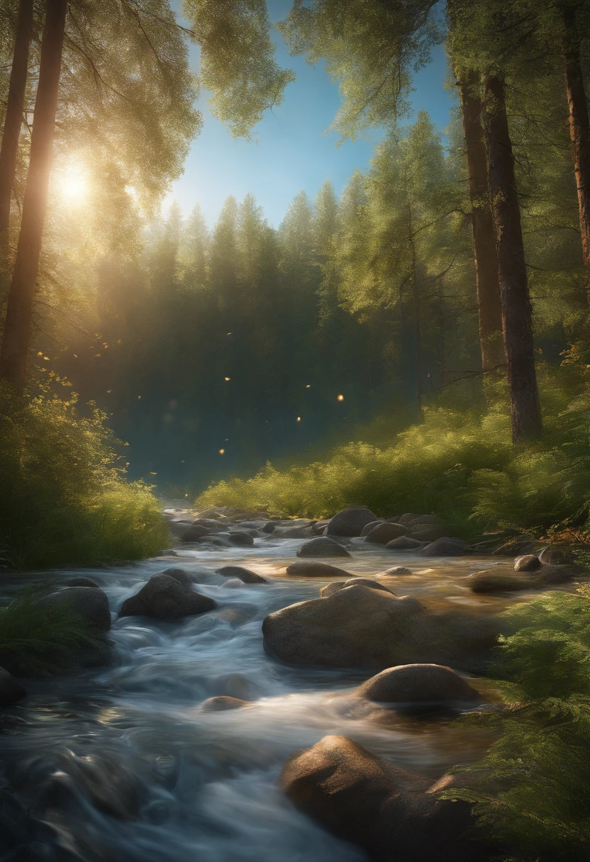 masterpiece, best quality, high quality, extremely detailed CG unity 8k wallpaper, The vast and quiet taiga stretches to the horizon, with dense green trees grouped in deep harmony, as the fresh breeze whispers through their leaves and crystal snow lies on the frozen ground, creating a stunning and peaceful landscape, Bokeh, Depth of Field, HDR, bloom, Chromatic Aberration, Photorealistic, extremely detailed, trending on artstation, trending on CGsociety, Intricate, High Detail, dramatic, art by midjourney