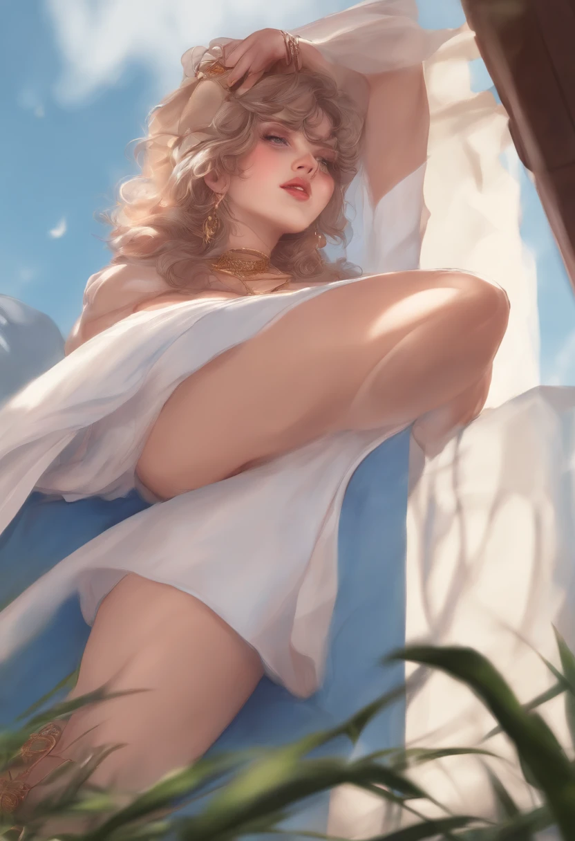 Low angle of femboy