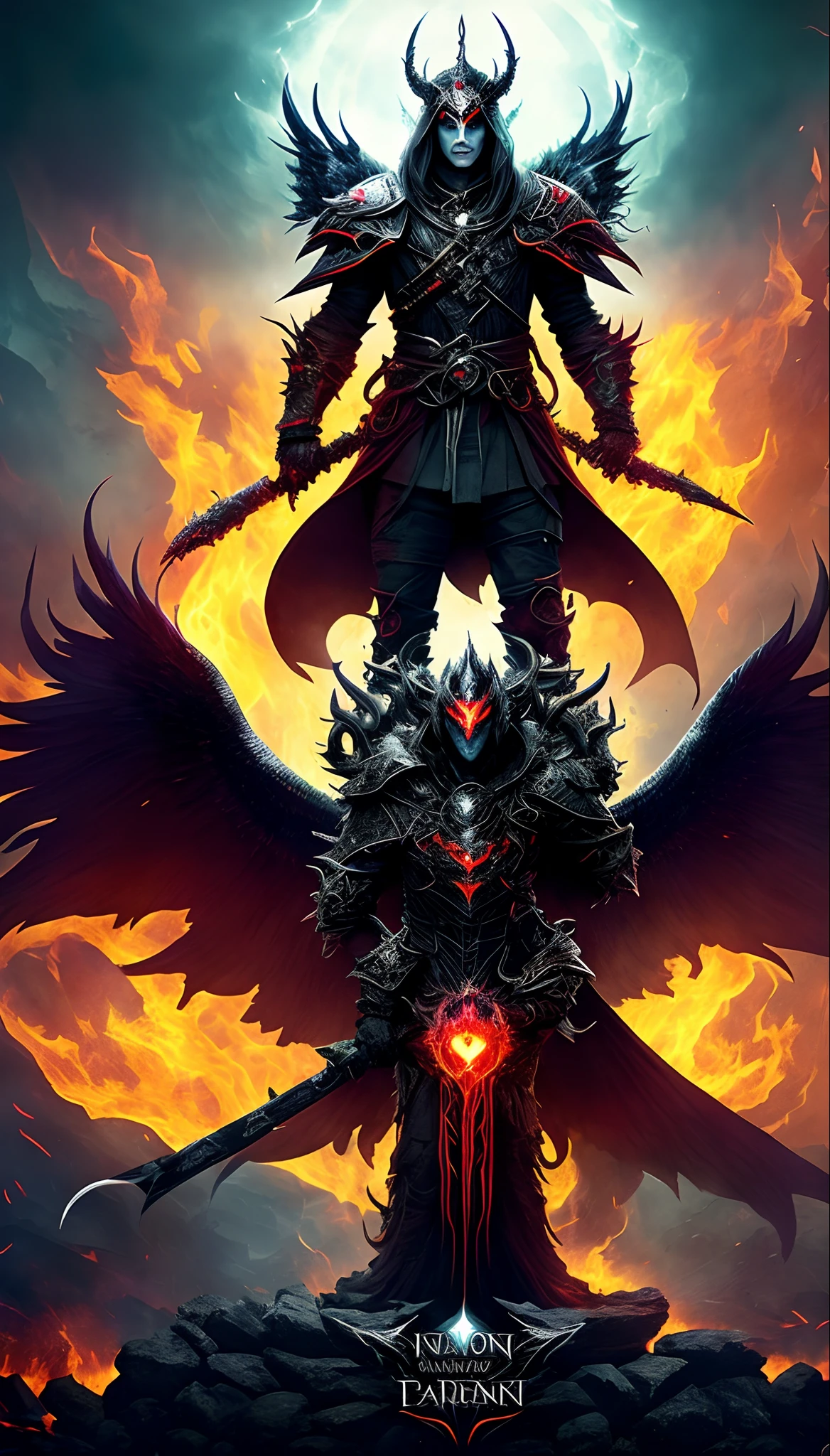 immortal temptation takes over my mind Damned Fallen weak on my knees, summon the force of chaos I am the approaching storm Provoking isolated black clouds I am the suitor of my name Born in flames, I was blessed My family's coat of arms is a demon of death Forsaken, I was awakened Ashes of a phoenix in divine darkness Descending misery Fate chasing time Inherit the nightmare, surrounded by fate I can't run away Keep walking the line between the light Diverted By empty corridors I will not surrender 5r The truth revealed in red eyes We fight through fire and ice forever Two souls once lost, e agora elas se lembram Eu sou a tempestade que se aproxima Provocando nuvens negras e isolamento Eu sou recuperador do meu nome Nascido em chamas, I was blessed Coat of arms of my family is a demon of death Forsaken, I was awakened Ashes of a phoenix in divine darkness Descending misery Fate chasing time Disappearing into the night Lost shadows left behind Obsession is pulling me Disappearing, I have come to take what is mine Lurking in the shadows under the veil of night Constellations of blood pirouettes Dancing through the graves of those who are at my feet Dreams of the black throne that I keep repeating An abandoned of darkness, summoned from the ashes The puppet master gathers all the masses Pulling strings, twisting minds as blades strike You want that power? so come on, try and take Beyond the tree The fire burns The secret love The lineage yearns The dark minds embrace each other Crimson joy Your dark heart Heals or destroys? Enterre a luz bem fundo Deixe de lado, There's no way back home We're burning the chaos in the wind Float