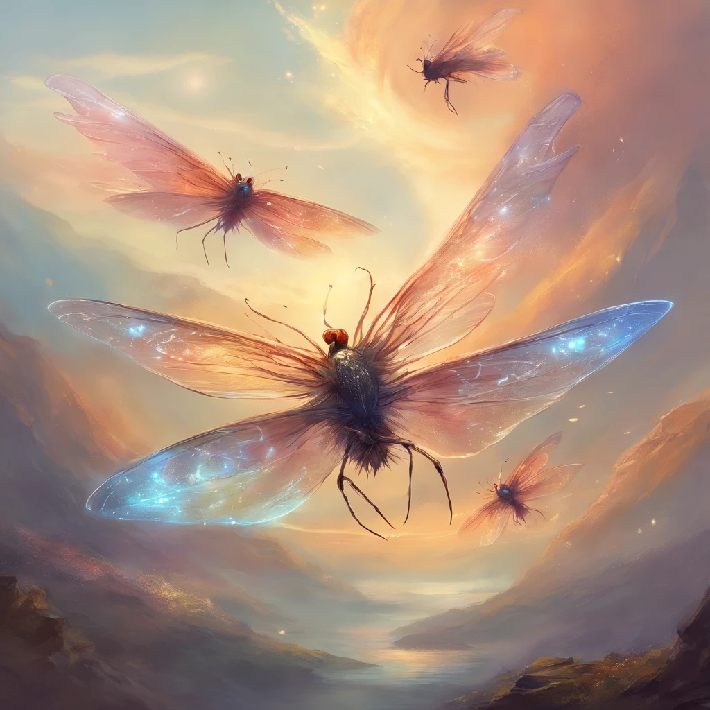 Flies with wings like birds