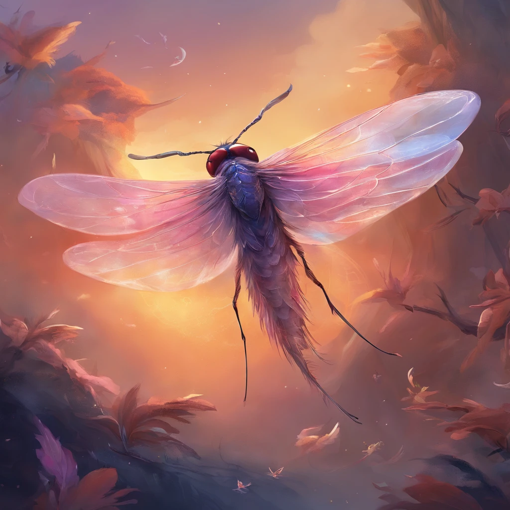 Flies with wings like birds