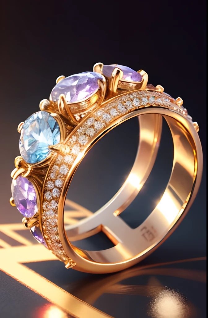 gyuru,Metallic,A ring with countless diamonds,A ring surrounded by a crystal dragon