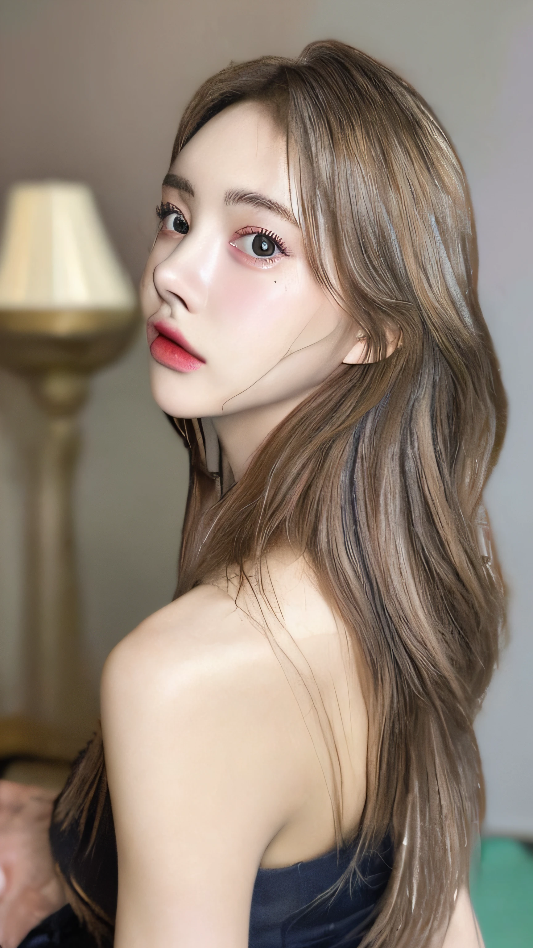 ((masterpiece:1.4, best quality)), ((masterpiece, best quality)),  (photo realistic:1.4),  professional lighting, physically-based rendering, very cute, big eyes, extremely detailed eyes and face, eyes with beautiful details, (beautiful japanese girl:1.05),  face focus, from behind,