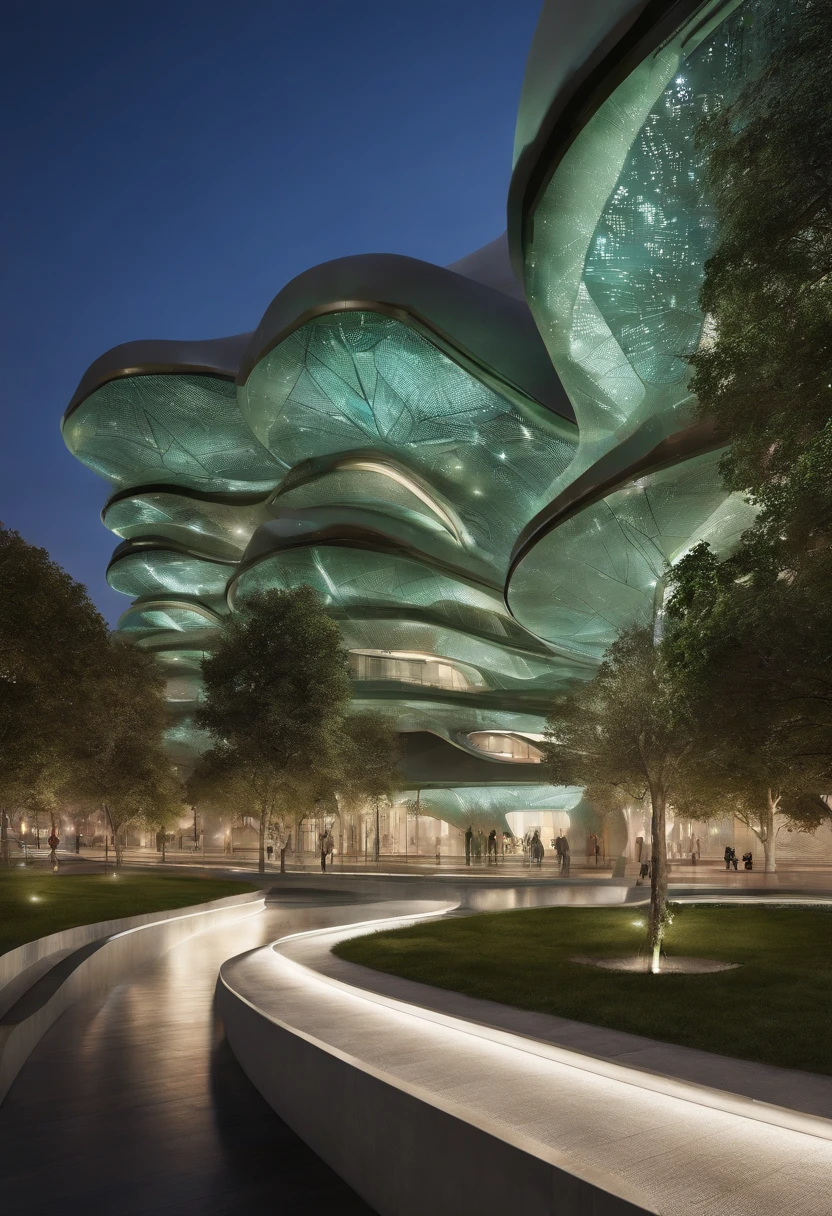 crea (bn,infraestructura eficiente,paisaje urbano moderno,inteligencia artificial,High-tech innovation,Innovative energy sources,vida urbana bulliciosa,comunidades vibrantes y diversas,moda futurista,Implant Technology,realidad virtual integrada,holographic screens,air perspective,ambiente nocturno,Urban Utopia,sistema de transporte de alta velocidad,espacios verdes,coexistencia armoniosa,Seamless integration of nature, horizonte impresionante,estructuras experimentales,sistemas de vigilancia avanzados,muelles portuarios,parques de skate,instalaciones futuristas,experiencias inmersivas de realidad aumentada,dispositivos conectados,Interactive Public Spaces,Innovative communication technology,paleta de colores vibrantes,pasarelas iluminadas,Happy and Prosperous Citizens,ambiente multicultural,Exciting and dynamic future,Max Quality,4k,high resolusion: 1. 2),mapa de ciudad futurista,paisaje urbano avanzado,Technology Architecture,rascacielos resplandecientes,floating vehicles,neon lights,futuro en desarrollo,arte conceptual,Sci-Fi Aesthetics,edificios detallados,red de transporte,calles serpenteantes,Smart City Design.