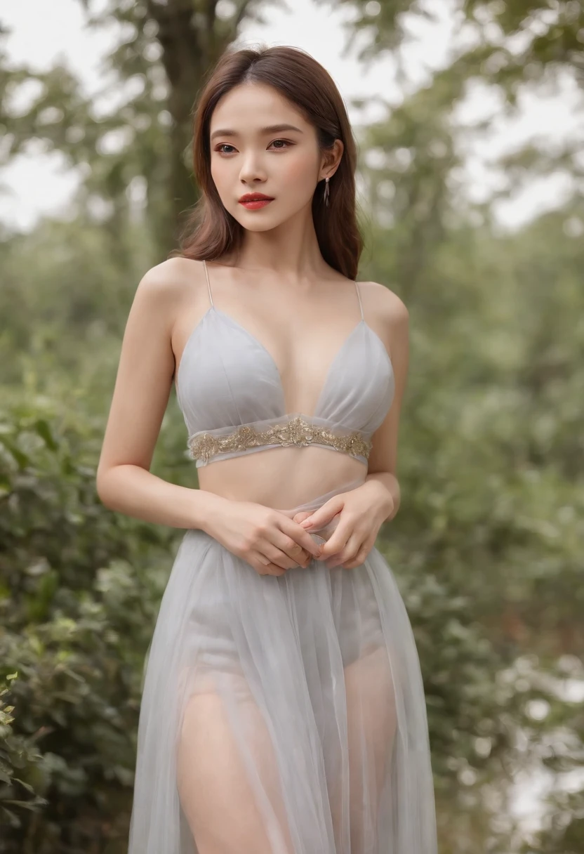 （1个Giant Breast Girl）Calm expression，mesmerizing eyes，（floated hair），Flowing skirt，A calm posture，Porcelain-like skin，Subtle blush，Sapphire pendant，Break the golden hour，（edge lit）：1.2，a warm color palette，sunflare，soft shade，vivd colour，painterly effect，Fantastic atmosphere BREAK scenic lake，Far Mountain，Calm water surface，（Reflectors），Sunlit clouds，（Oppressive atmosphere），Idyllic sunsets，（ultra - detailed），offcial art，统一 8k 壁纸，zentangle，Haiqin smoke，（Looming chest groove），Arrogant and grim expression，（（Next to his right hand was a black-gold holy sword。。。。。。。）），（The black-gold holy sword was the length of an arm），（（Side 45° angle，fully body photo）），《look from down》，（Extremely delicate and harmonious face），（Barefoot），（Skirt knee-length），（Bare back），（cropped shoulders），（Tulle skirt），（Wrap only the chest），（The back was completely exposed and stained with blood），（（Absolutely harmonious and harmonious limbs）），（（Cover your chest with your left hand）），（Resolute and indifferent demeanor）（Crystal clear），（Exquisite facial features），（Evil smile），（Blood spilled from the corners of his mouth），（（Lateral tilt 45° angle）），（closeup view），（Draw a full-body photo）（perfect body figure），（（Perfect facial features）），（painting of a），（White with black skirt），（Wear more makeup），（Wear more makeup）