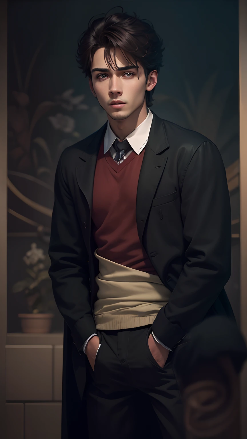 Change background handsome boy realistic picture 8k ultra realistic