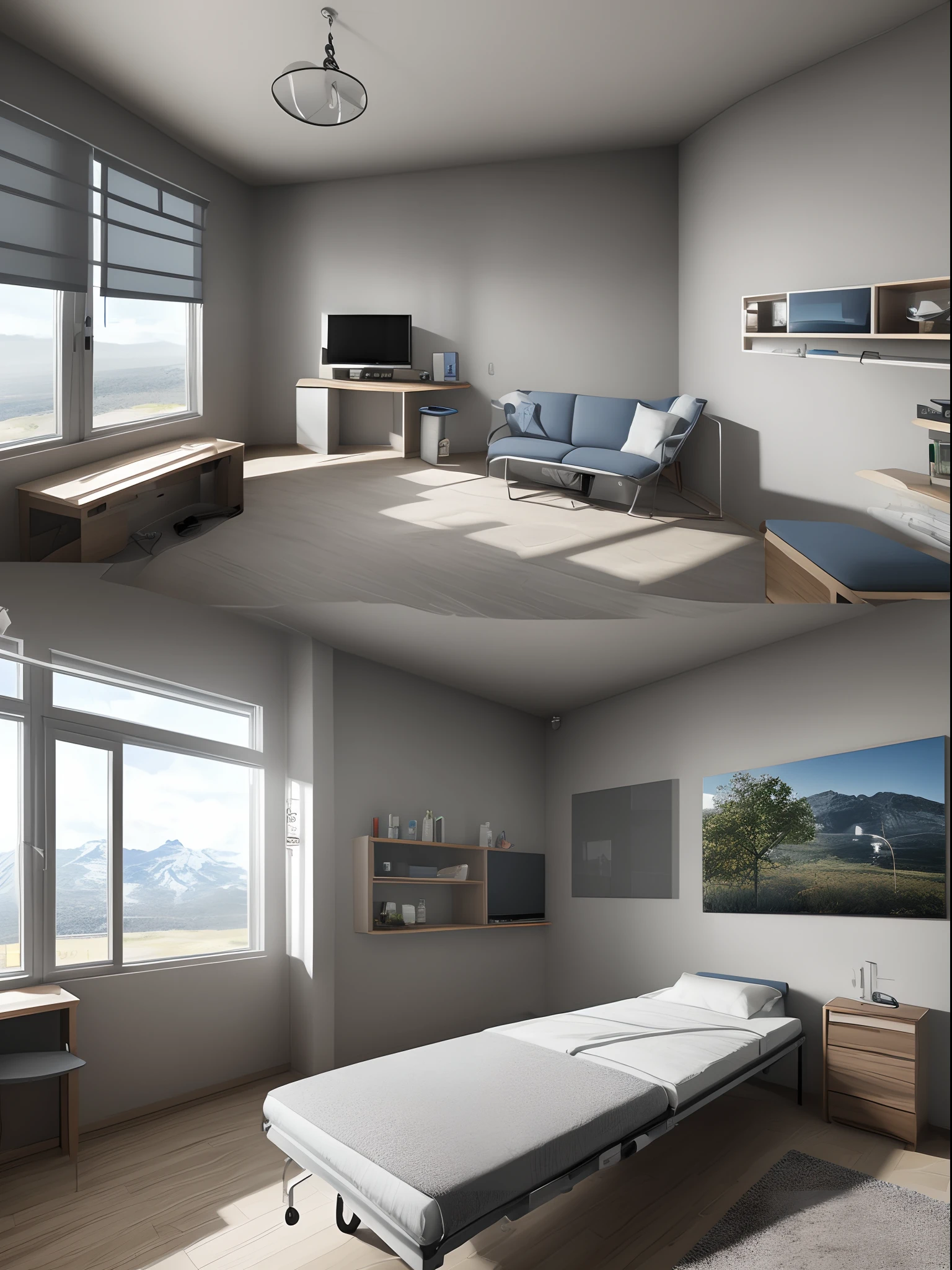 Patient room hyper realistic 8k quality ultra hd