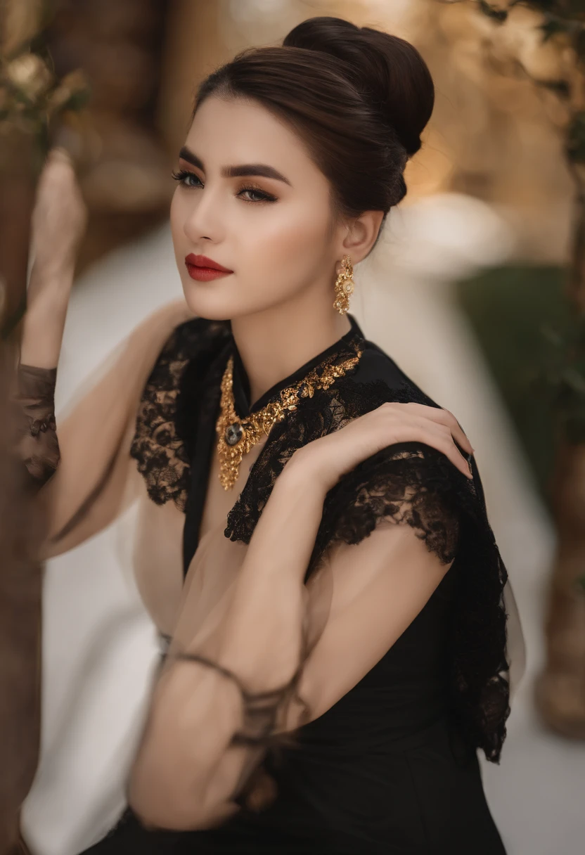 (1个Giant Breast Girl)Calm expression,mesmerizing eyes,(floated hair),(Flowing skirt),A calm posture,Porcelain-like skin,Subtle blush,Sapphire pendant,Break the golden hour,(edge lit):((1.2,a warm color palette,sunflare,soft shade,vivd colour,painterly effect,Fantastic atmosphere BREAK scenic lake,Far Mountain,Calm water surface)),(Reflectors),Sunlit clouds,(Oppressive atmosphere),Idyllic sunsets,(ultra - detailed),offcial art,统一 8k 壁纸,zentangle,Haiqin smoke,(Looming chest groove),Arrogant and grim expression,((Next to his right hand was a black-gold holy sword)),(The black-gold holy sword was the length of an arm),((Side 45° angle,fully body photo)),《look from down》,(Extremely delicate and harmonious face),(Barefoot),(Skirt knee-length),(Bare back),(cropped shoulders),(Tulle skirt),(Wrap only the chest),(The back was completely exposed and stained with blood),((Absolutely harmonious and harmonious limbs)),((Cover your chest with your left hand)),(Resolute and indifferent demeanor)(Crystal clear),(Exquisite facial features),(Evil smile),(Blood spilled from the corners of his mouth),((Lateral tilt 45° angle)),(closeup view),(perfect body figure),((Perfect facial features)),(painting of a),(White with black skirt),(Wear more makeup),(Wear more makeup),(Small rivers,High hills,setting sun),(Leaning sideways),(hugging his knees),(Dress coolly),(and wear no underwear)