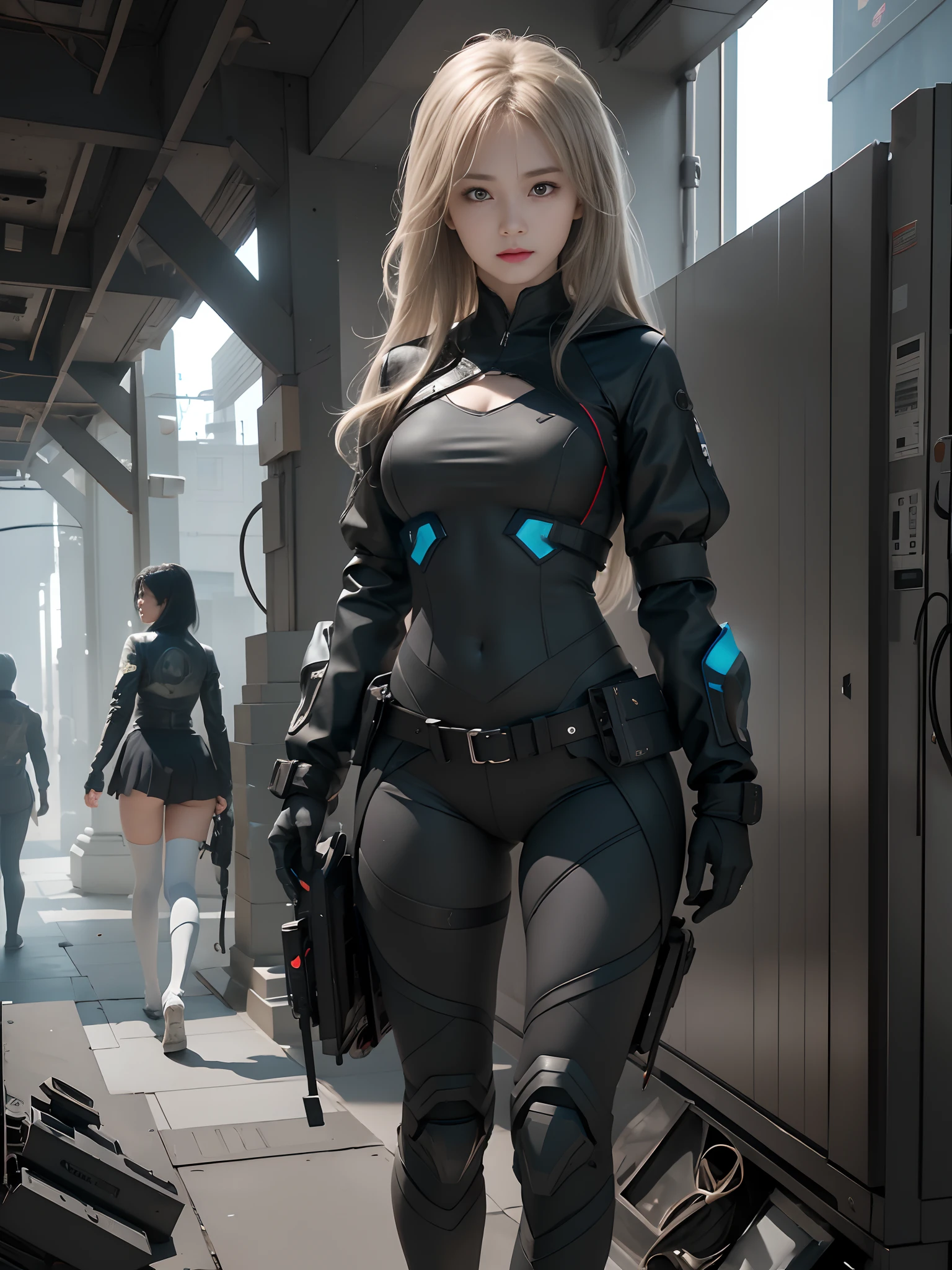((Best quality)), (Masterpiece)), (Details:1.4), Beautiful cyberpunk woman image,hdr,HighDynamicRange),Ray tracing,NVIDIA RTX,Super resolution,Unreal 5,Subsurface scattering,PBR Texture,Post-processing,Anisotropic filtering,Depth of field,Maximum clarity and sharpness,Many-Layer Textures, Albedo and specular maps, Surface coloring, Accurate simulation of light-material interactions, Perfect proportions, Octane rendering, Two-tone lighting, Wide aperture, Low ISO, White balance, Rule of thirds, 8K raw data, Otherworldly