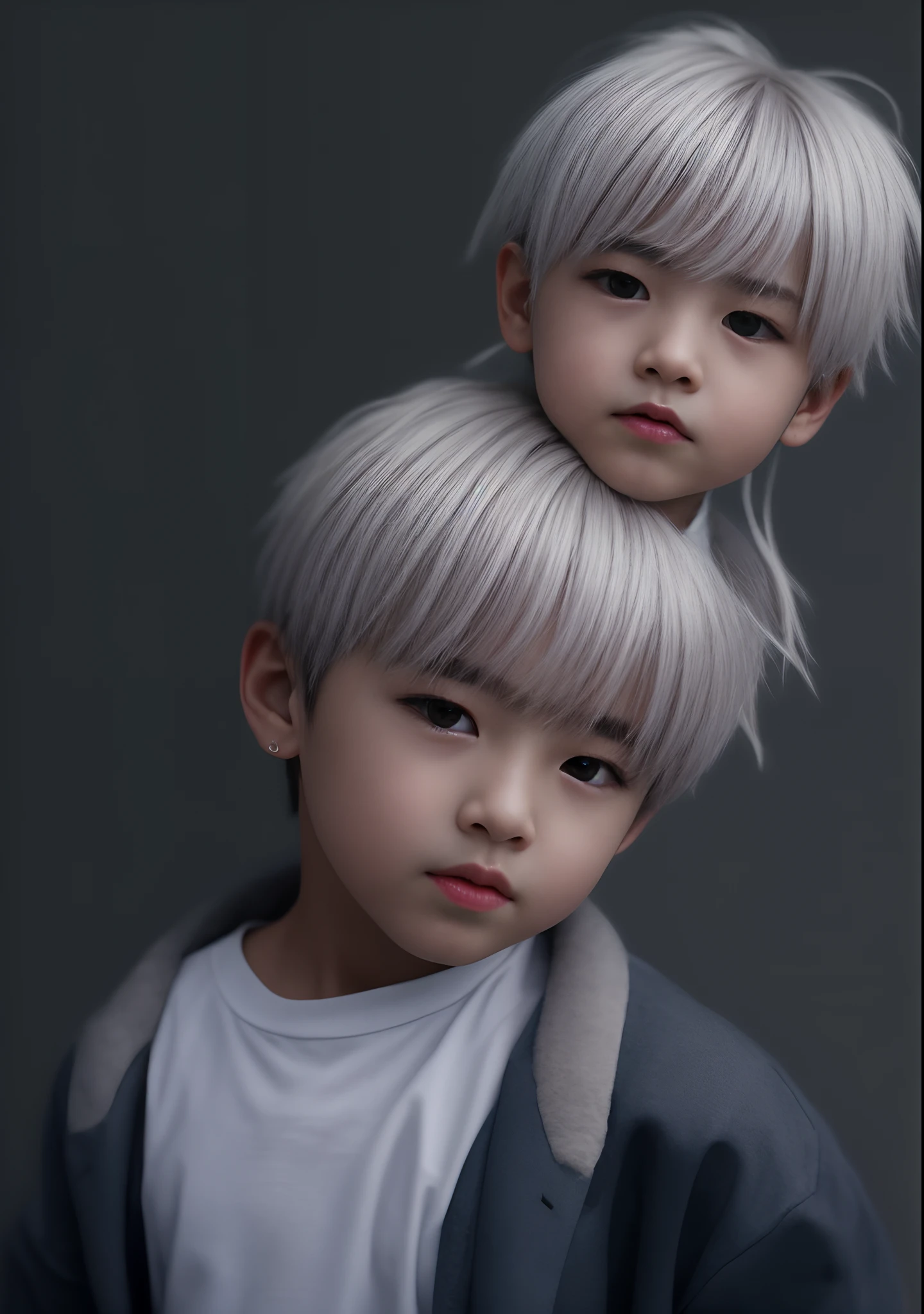Taehyung White Hair, imagem realista