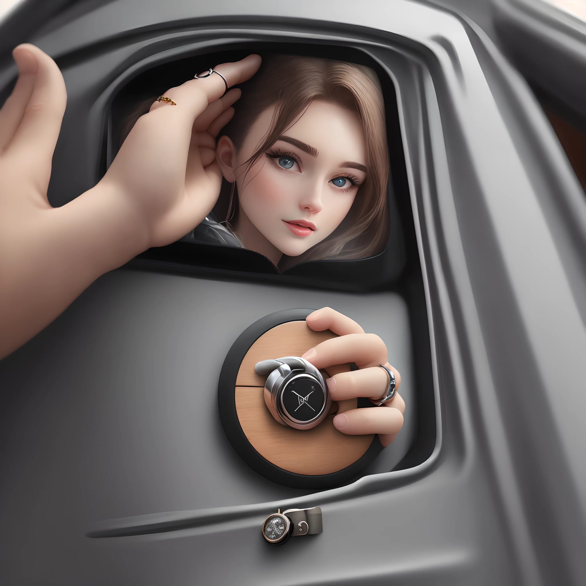 Ring with discrete button that can contact emergency services