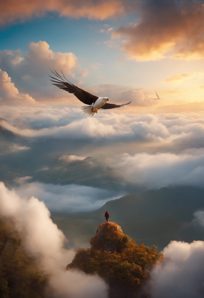 Customize for me Isabela and the carpet flies high above the clouds.
They encounter friendly birds and enjoy the breathtaking view.