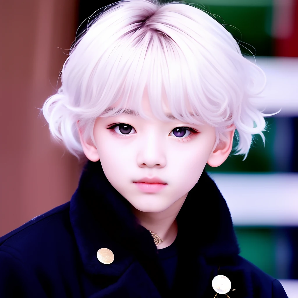 Taehyung Big White Hair, imagem realista
