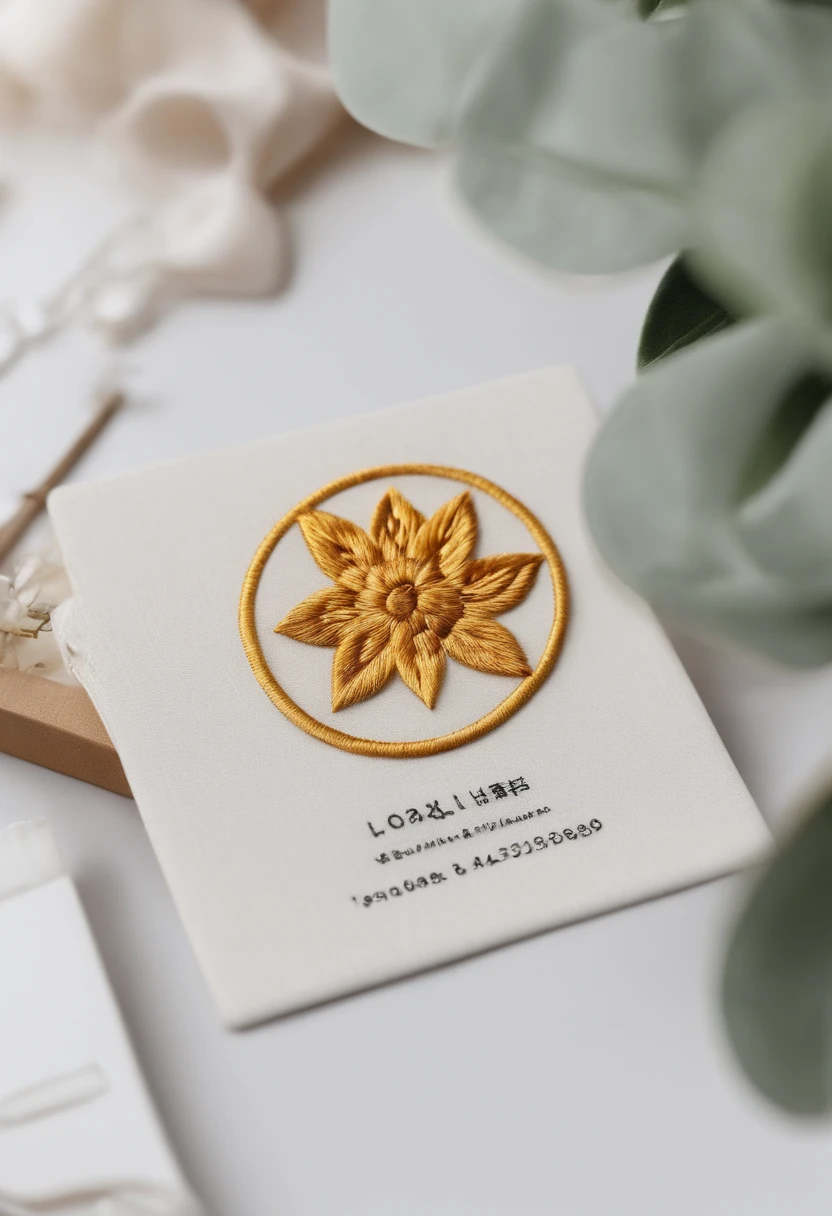 Help me design the embroiderer's business card,The style is high-end and textured,Fashionable, simple and atmospheric style,Ask for the studio's name to be Lulu Shop,telephone:13696509676,WeChat same number,There is a simple embroidery illustration picture