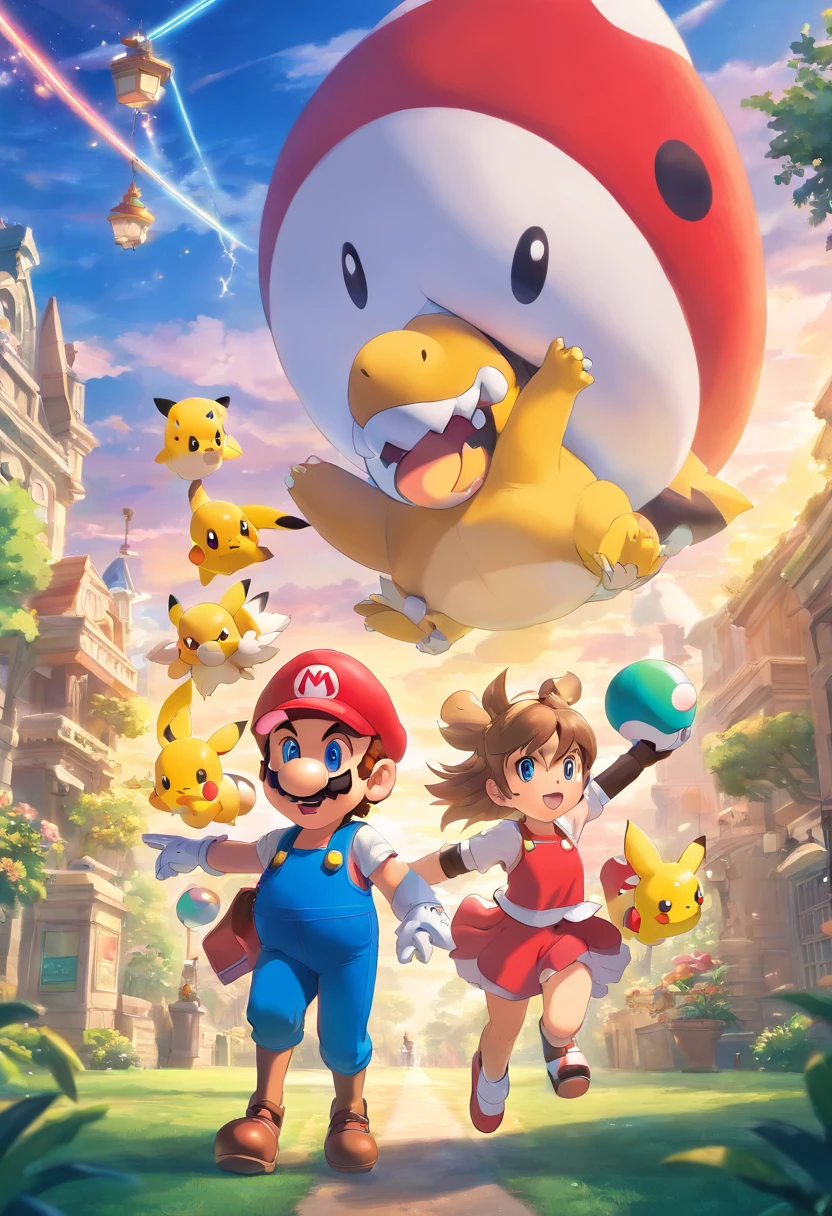Mario and Pokémon colors at Disneyland々Have fun playing with the characters。