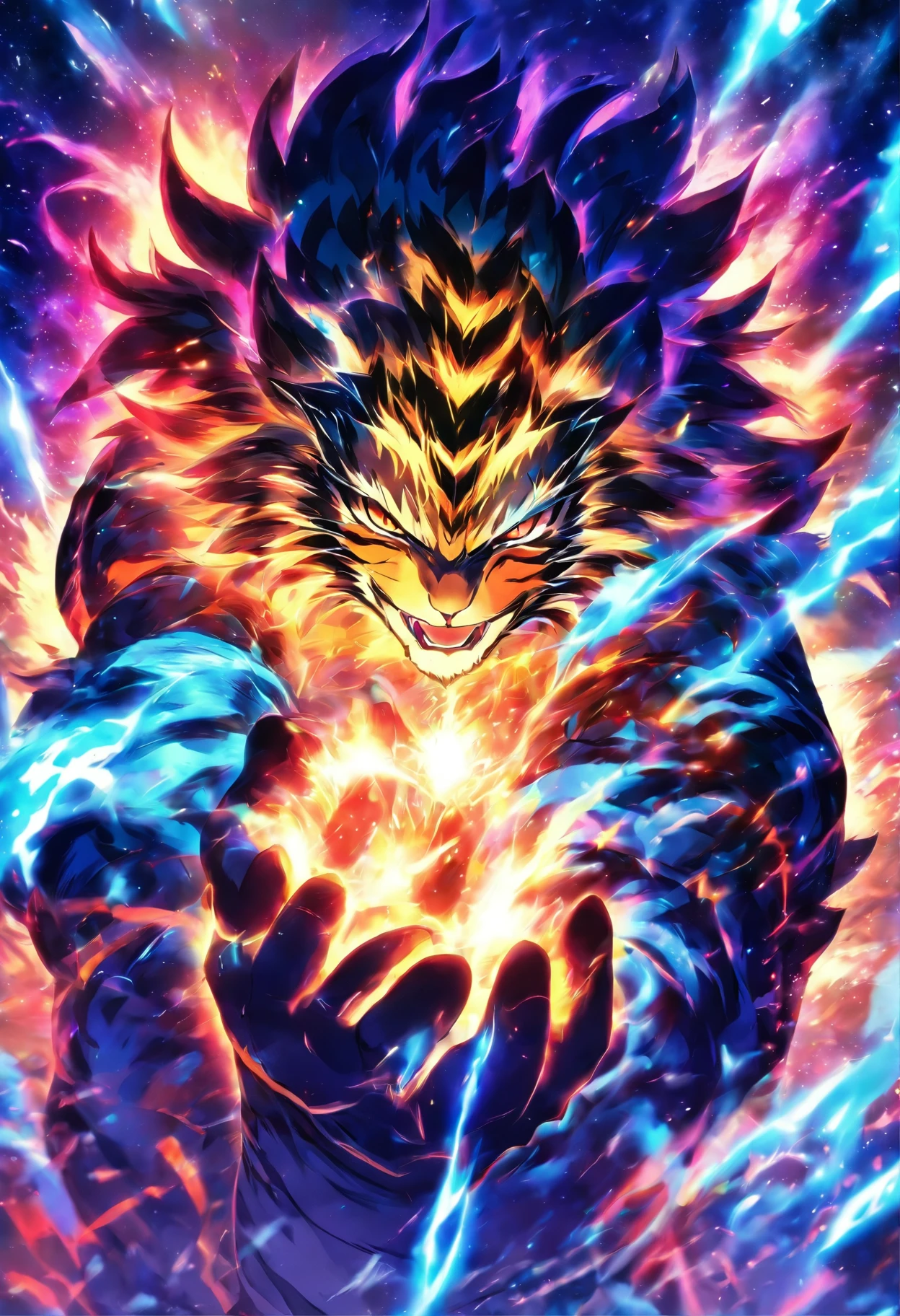 Tigre aura azul anime