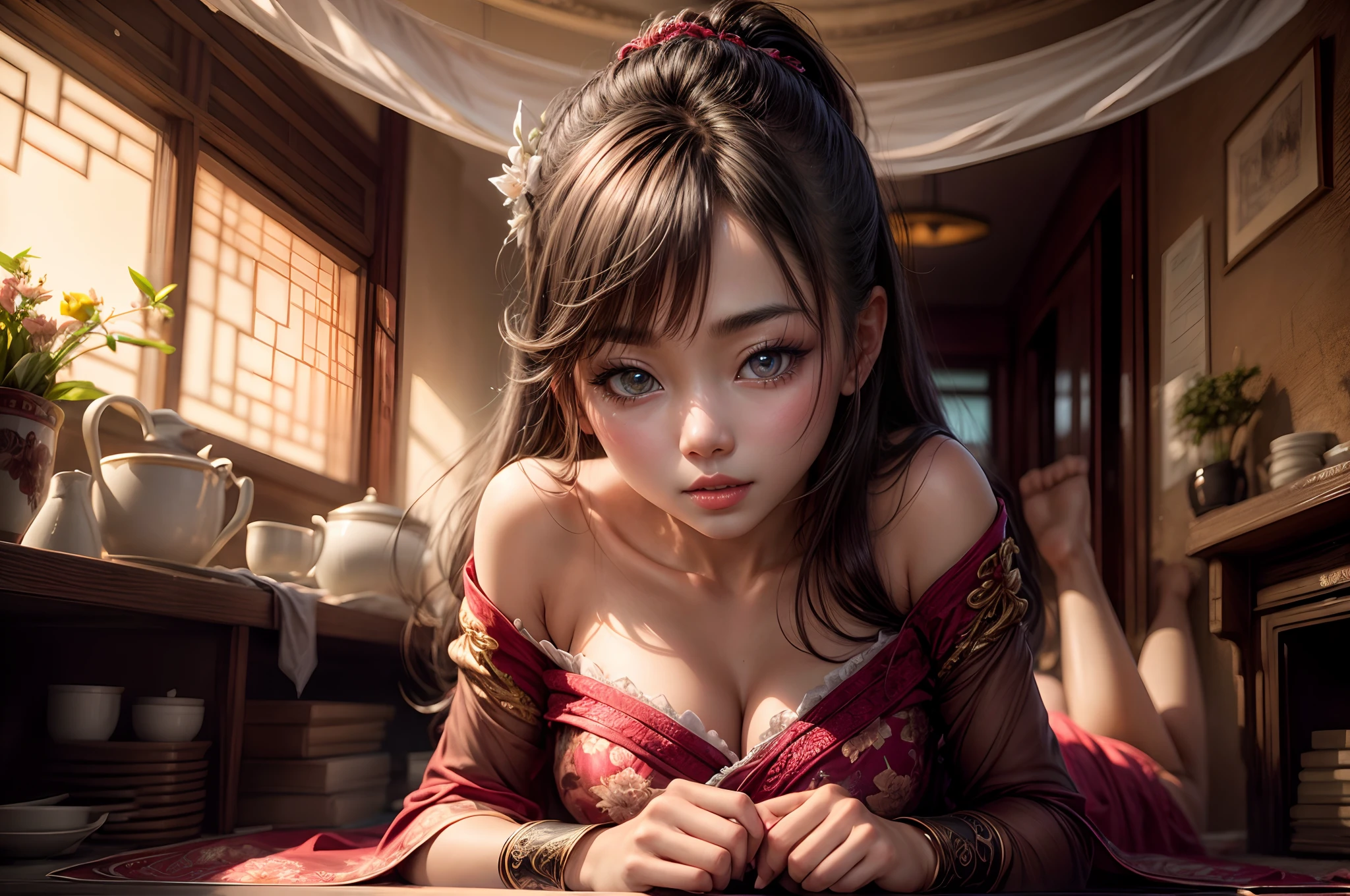 Beautyful Asian Girl's Pace with Gorgeous Dreamy Eyes
