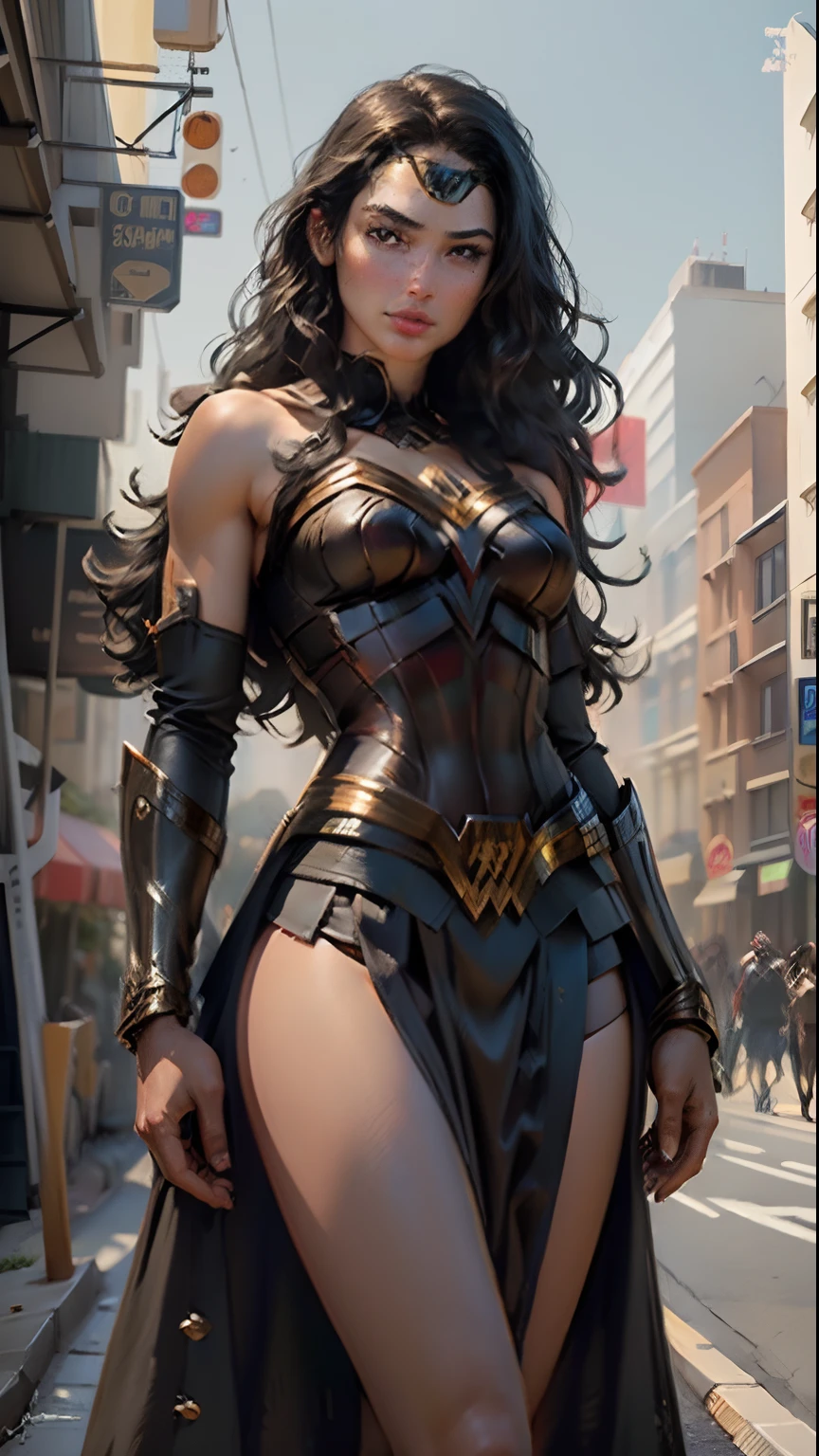(melhor qualidade)), ((obra-prima)), ((realista)), (detalhado), rosto detalhado, mulher maravilha (gal gadot)Mulher bonita (20s, cabelo preto longo, olhos azuis) definido, corpo detalhado, vestindo tubo vestido mulher maravilha(((seios enormes))), muito erotico, coxas torneadas