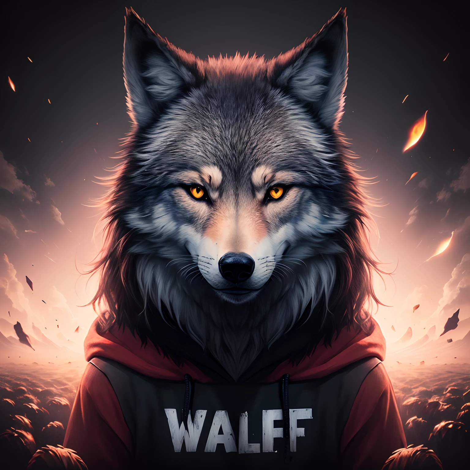 Scenecore emo waffle wolf