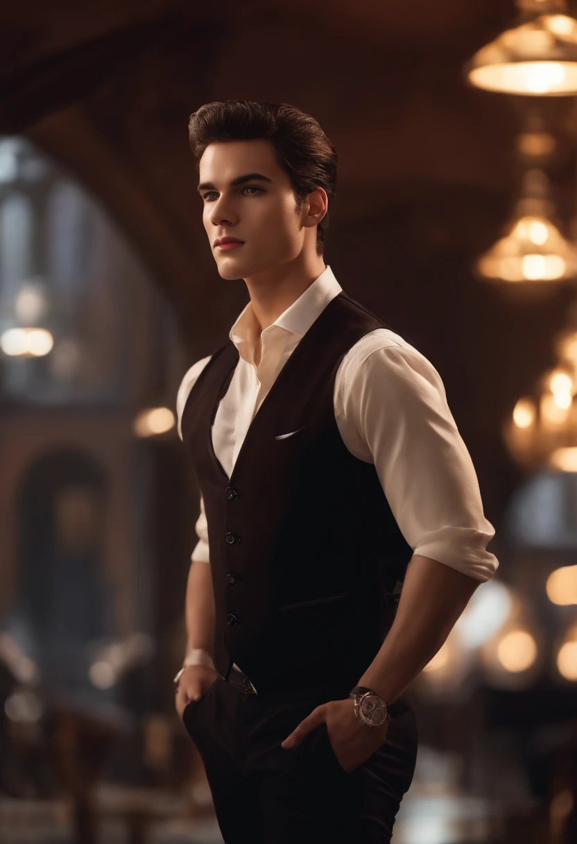 change background handsome boy .8k. ultra realistic in suite rich man