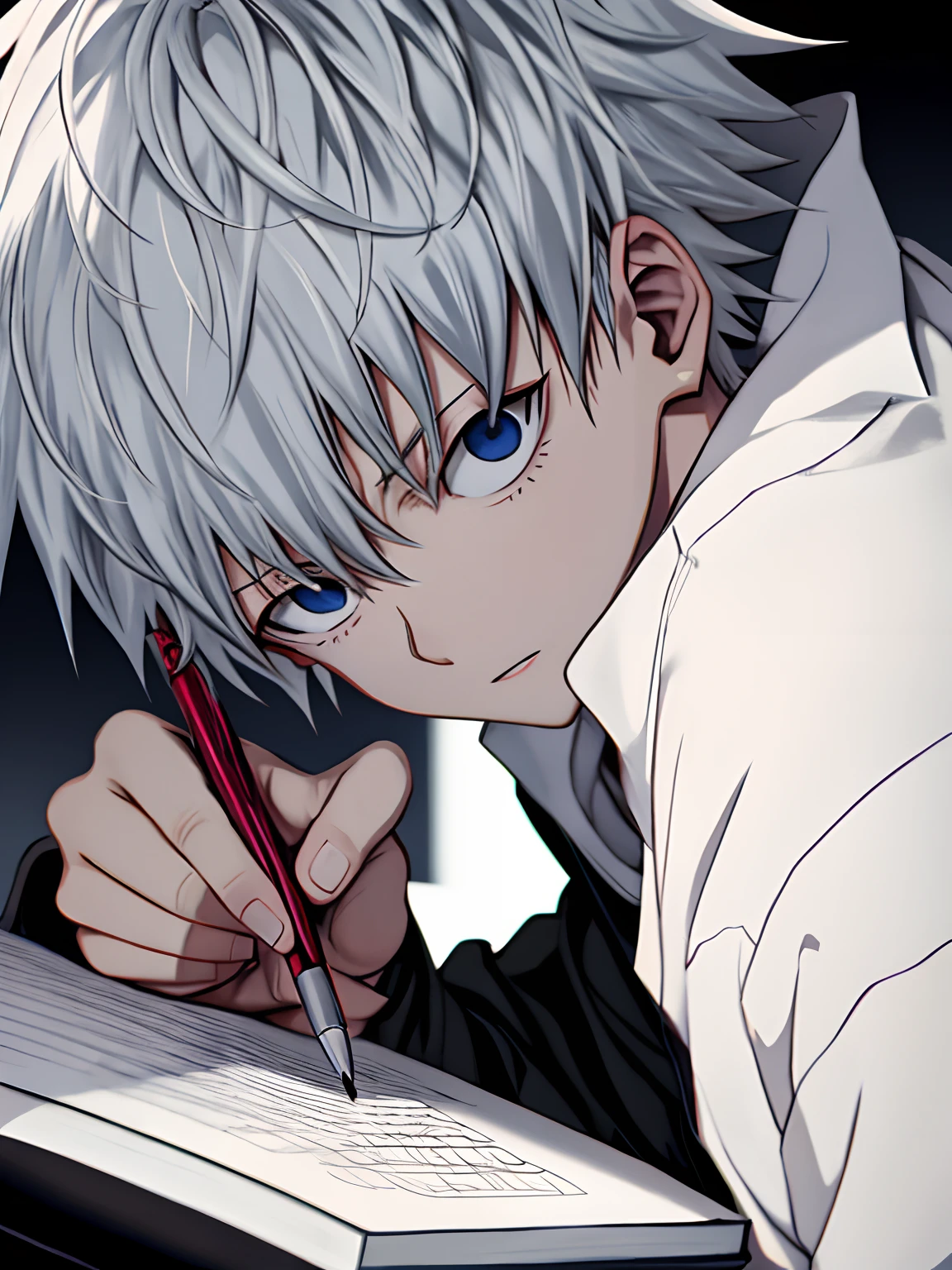Killua writing in Death Note