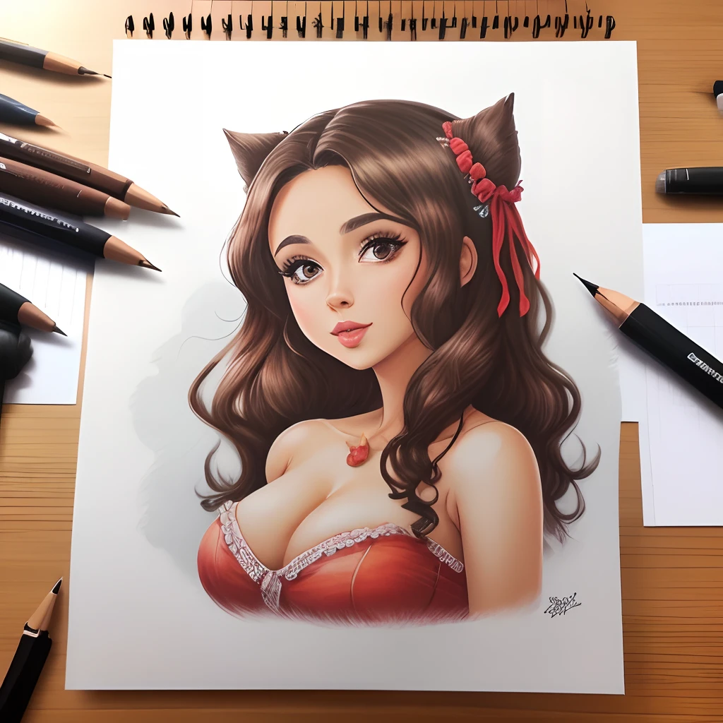 Morena bunduda desenho com um uma foice