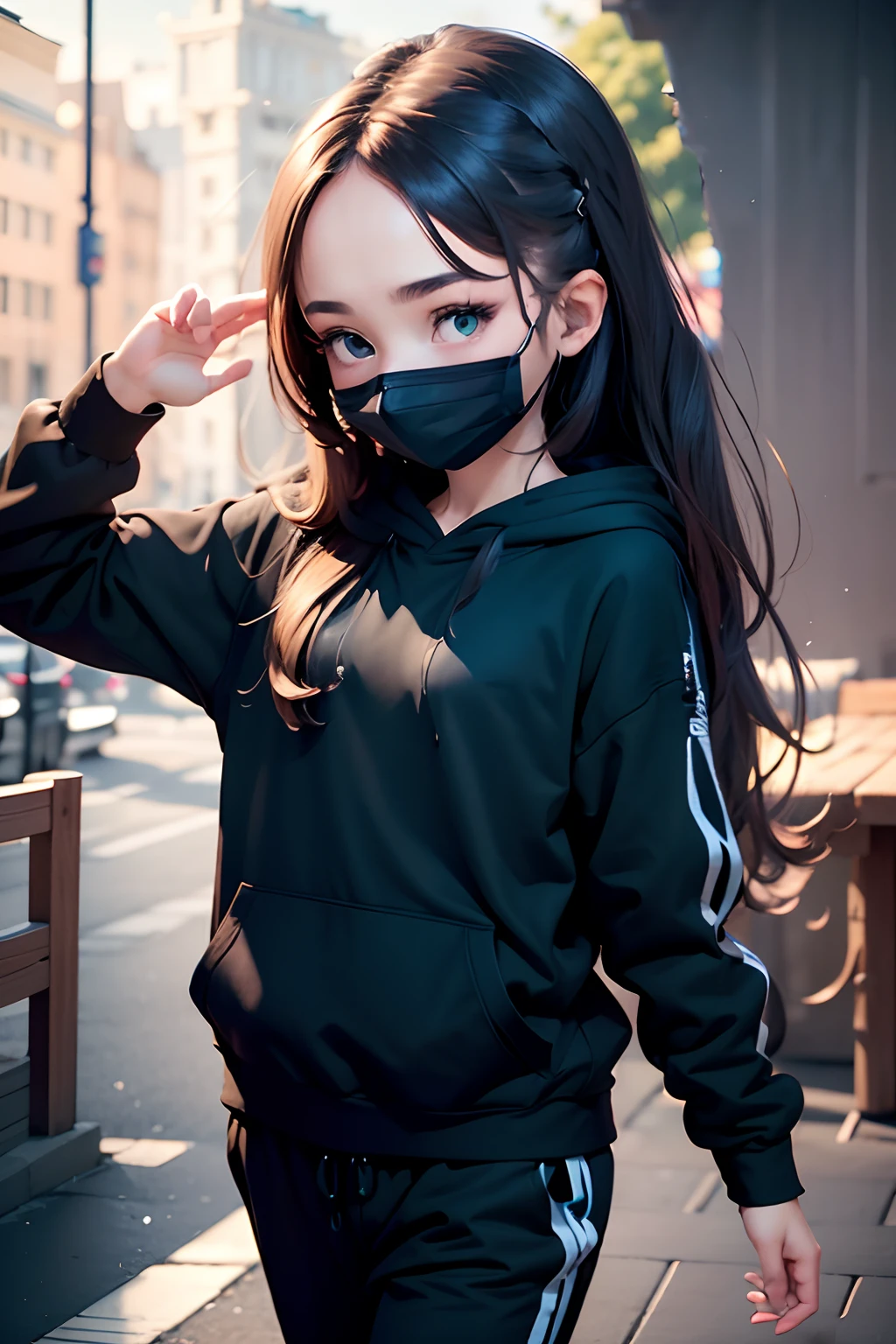 beautiful long untied free hair (without hair tie)