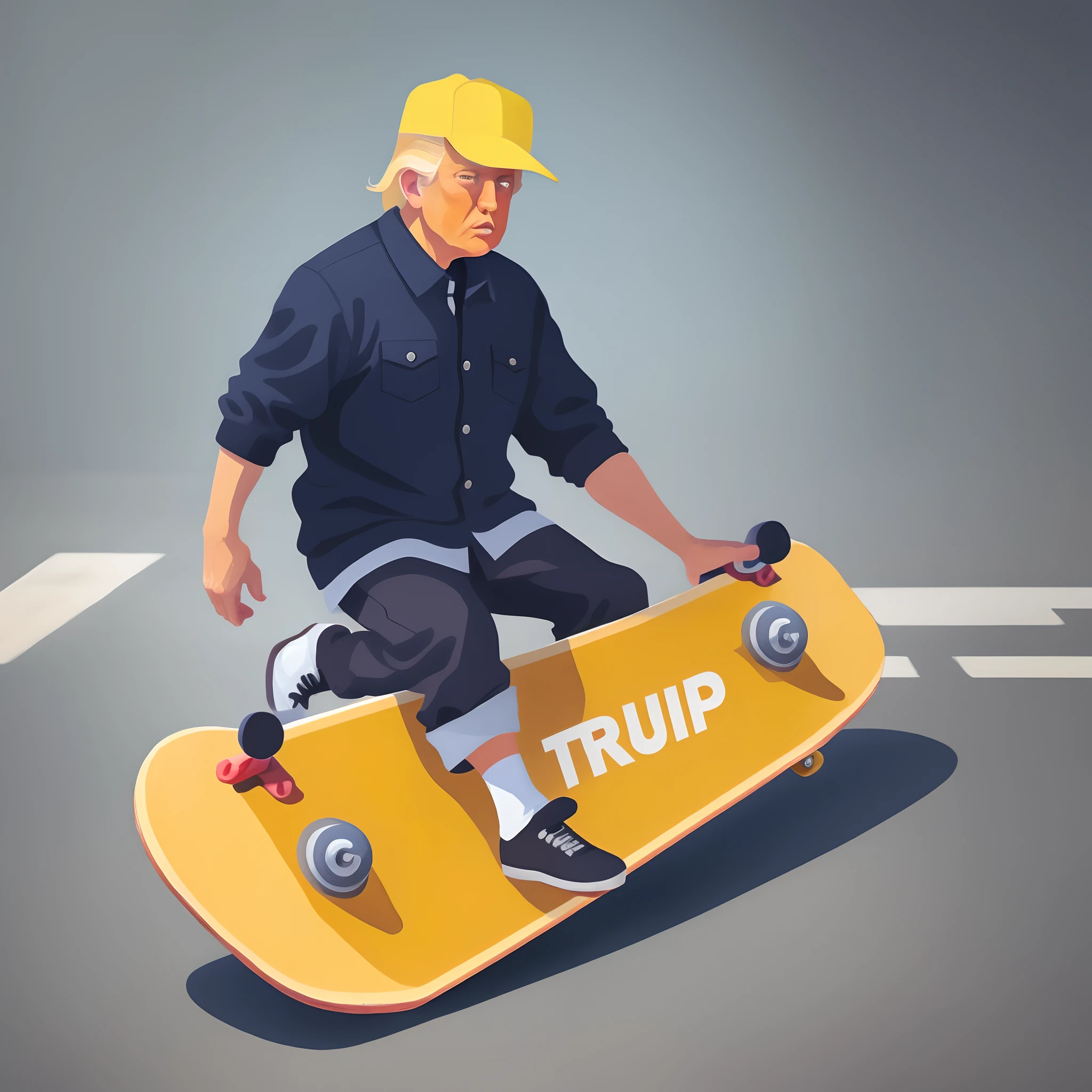 Donald Trump skateboarding