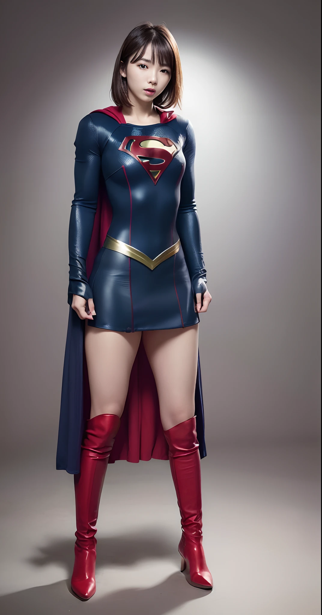 (((hang yourself)))、(((Wear black tights on your beautiful legs.)))、(((defeated)))、(((Anguished facial expressions)))、(((Eyes closed)))、(((Make the most of the original image)))、(((Supergirl Costume)))、(((shiny short hair)))、(((Suffering)))、(((Feet must necessarily be worn with black tights)))、(((You need to wear red boots)))、((Top image quality、8K))、((top-quality、8K、​masterpiece:1.3))、(((Keep your background simple)))、Crisp focus:1.2、Beautiful woman with perfect body shape:1.4、Slender Abs:1.2、a wet body:1.5、Highly detailed facial and skin texture、