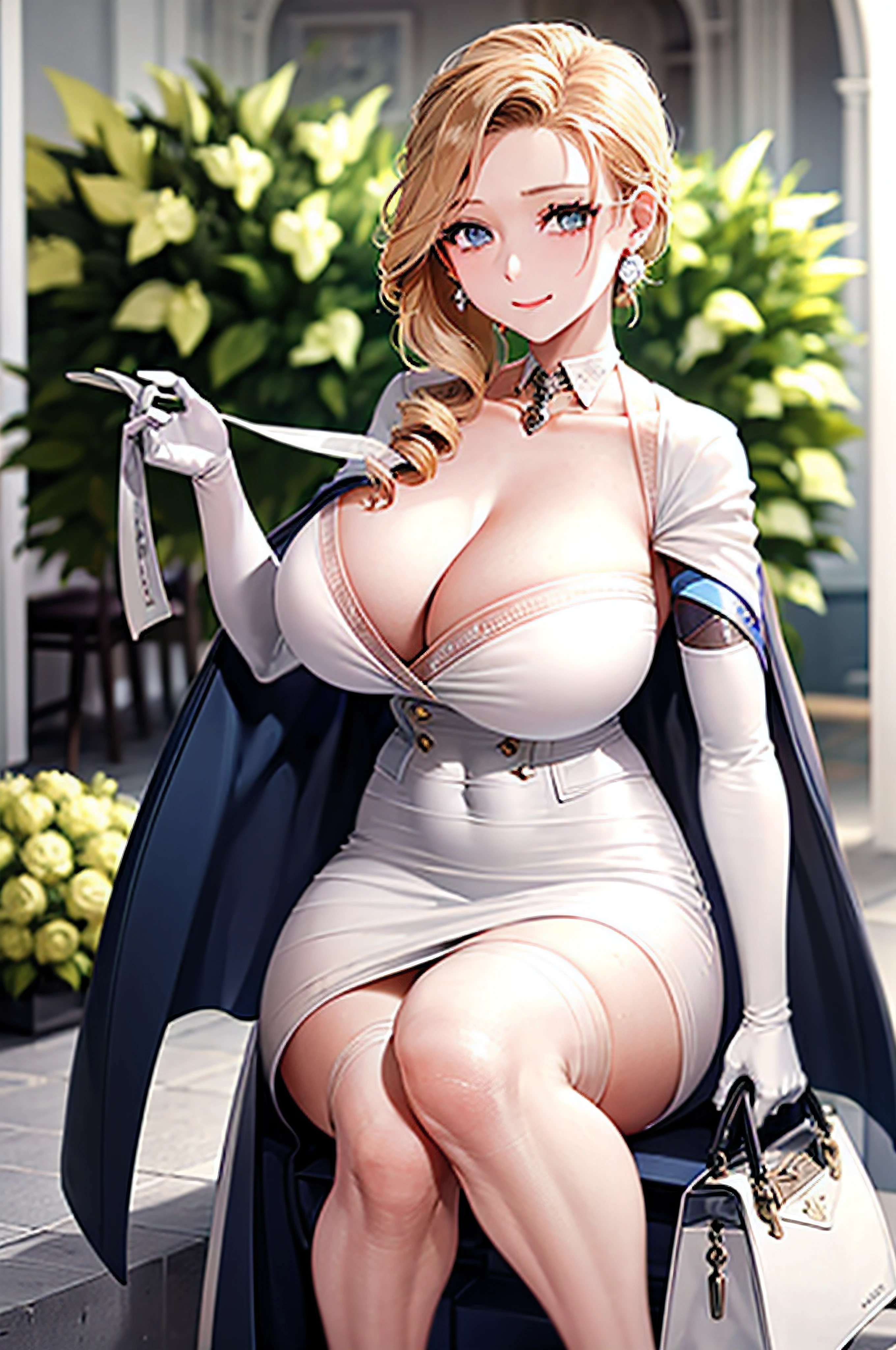 Make a beautiful blue-haired girl with white highlights on bangs, with beautiful big bust and attractive neckline, top quality、Qualidade de imagem superior、 (master part, Qualidade Superior, melhor qualidade, Arte Oficial, Beautiful and Aesthetic:1.2), (1girl:1.3), (Arte Fractal:1.3),Absurdo, master part, melhor qualidade, Realistic, hiper-detalhado, (pele brilhante, suado:1.4), Olhando para o Viewer, delgado, 1girl, sozinho, white sneakers, minissaia branca, Cabelos longos lisos, corte princesa, cabelo roxo, olhos vermelhos, (coxas grossas:0.5), dynamic lighting, high resolution, foco nítido, profundidade de campo, seios pequenos,Vampiro, master part, melhor qualidade, ultra-detalhado, illustration, Rosto ultra-detalhado, melhor qualidade de rosto, Evil, 30 anos, adulto, 1girl, 30 anos, nenhum humano, cabelos brancos, roupa de alquimia, roupa detalhada intrincada, pose sexy, vestido vermelho