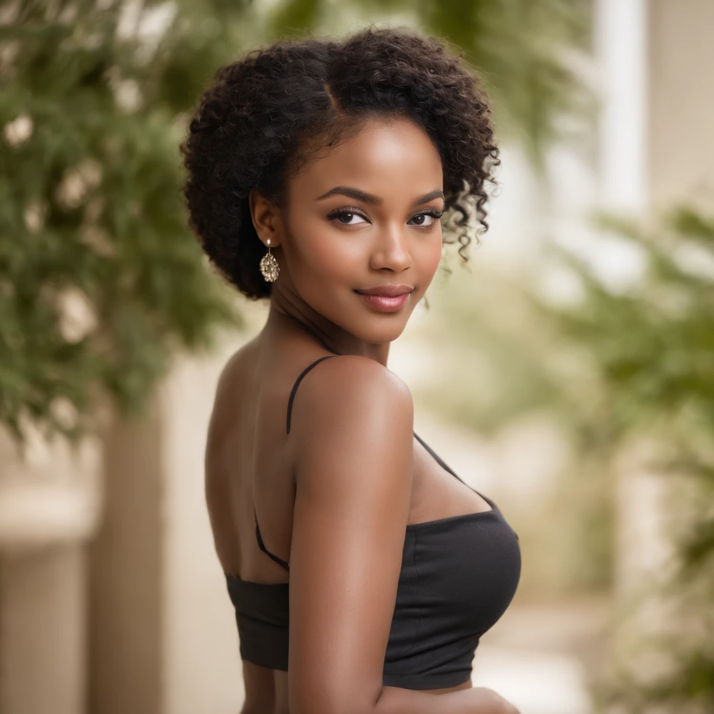 Brown skin capverdian woman