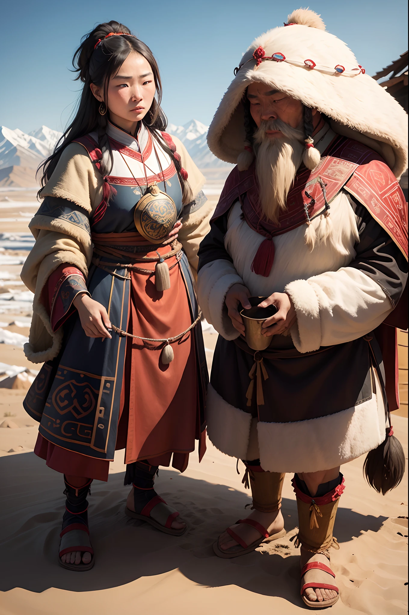 "Describe a nomadic Mongol society in the thirteenth century, Highlighting Their Cultural Traditions, leadership system and lifestyle in the vast steppes of Central Asia."