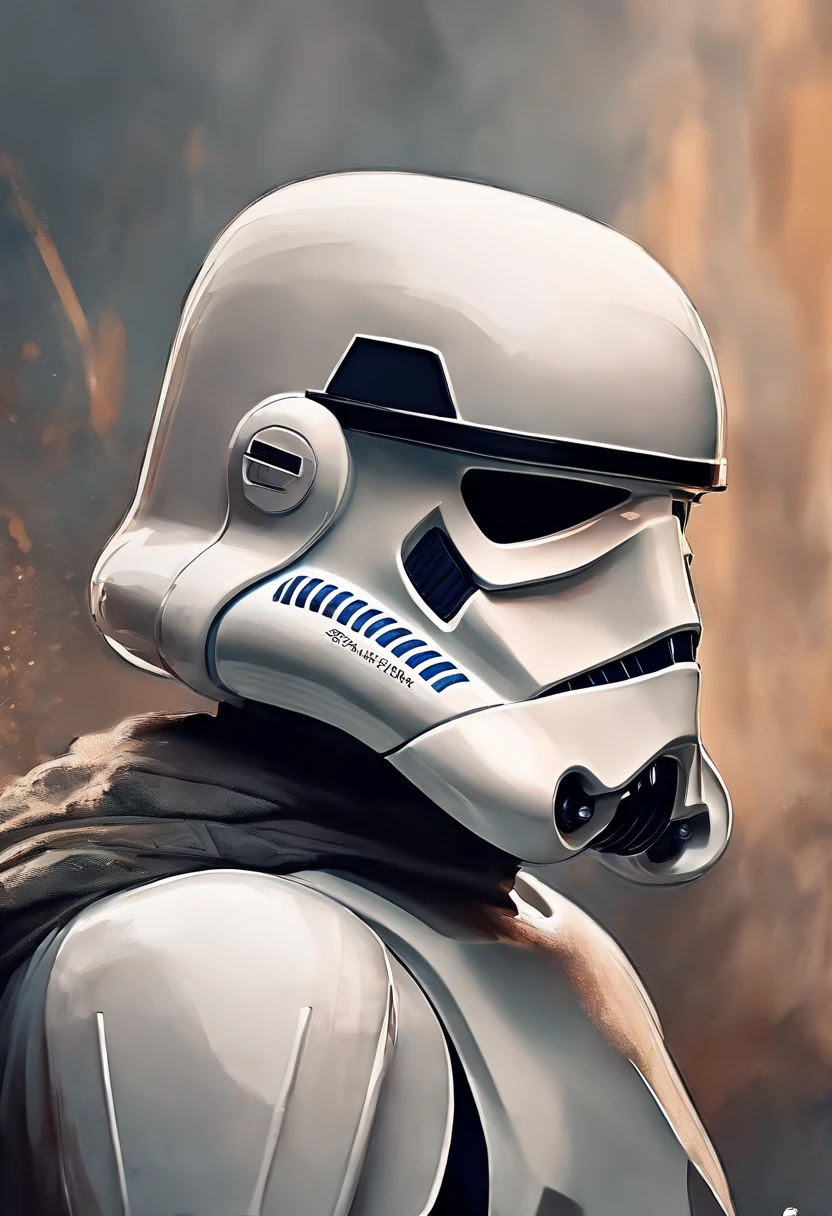 El dibujo de tinta Stormtroopers, Digital illustration, Comic strip style, acuarela, Estilo ArtStation, arte conceptual, 2 d illustration, por Peter Draw, por Carne Griffiths, por Wadim Kashin, cuerpo completo, centrado,detallado, Suave, dynamic pose