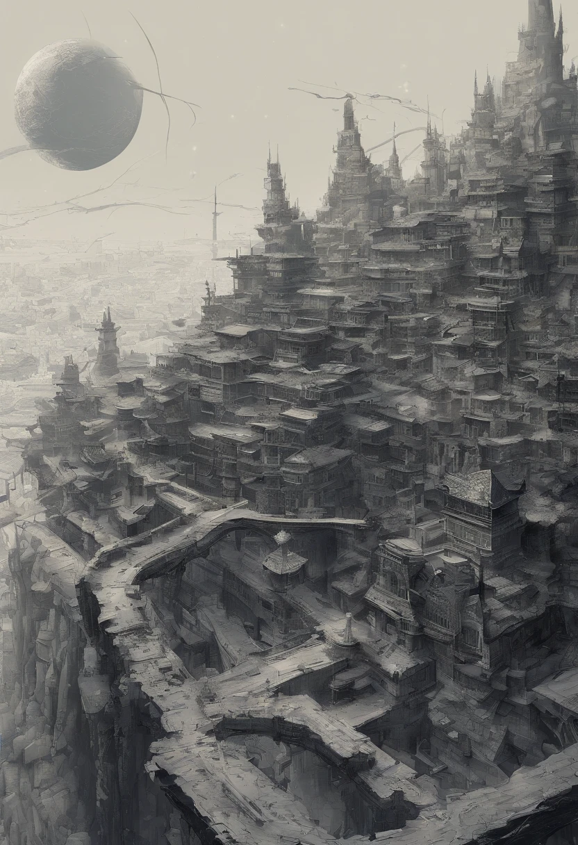 dynamic viewing angle,(levitating:1.5),(A futuristic city floating on a huge rock in space:1.3),mirai,(Thick clouds under rocks:1.4),in style of hayao miyazaki,Rejoice,Perfect quality,Clear focus(Clutter - home:0.8), (tmasterpiece:1.2), (realisticlying:1.2) ,(Bokeh:0.5), (best qualtiy), (detailedskin:1.3) ,(complexdetails), (8K), (detailedeyes) ,(Sharp focus),,(having fun),(Award-winning digital artwork:1.3) af (sketching:1.3),(with dynamism:1.3),studiolight,Theme