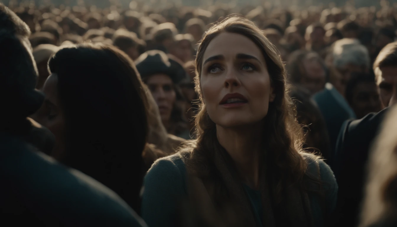 a woman in the crowd talks to Jesus.