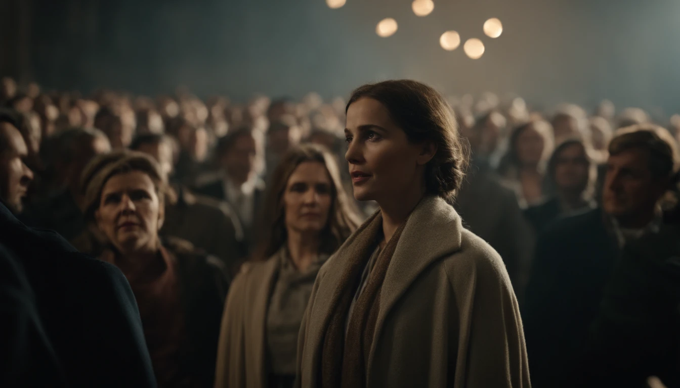 a woman in the crowd talks to Jesus.