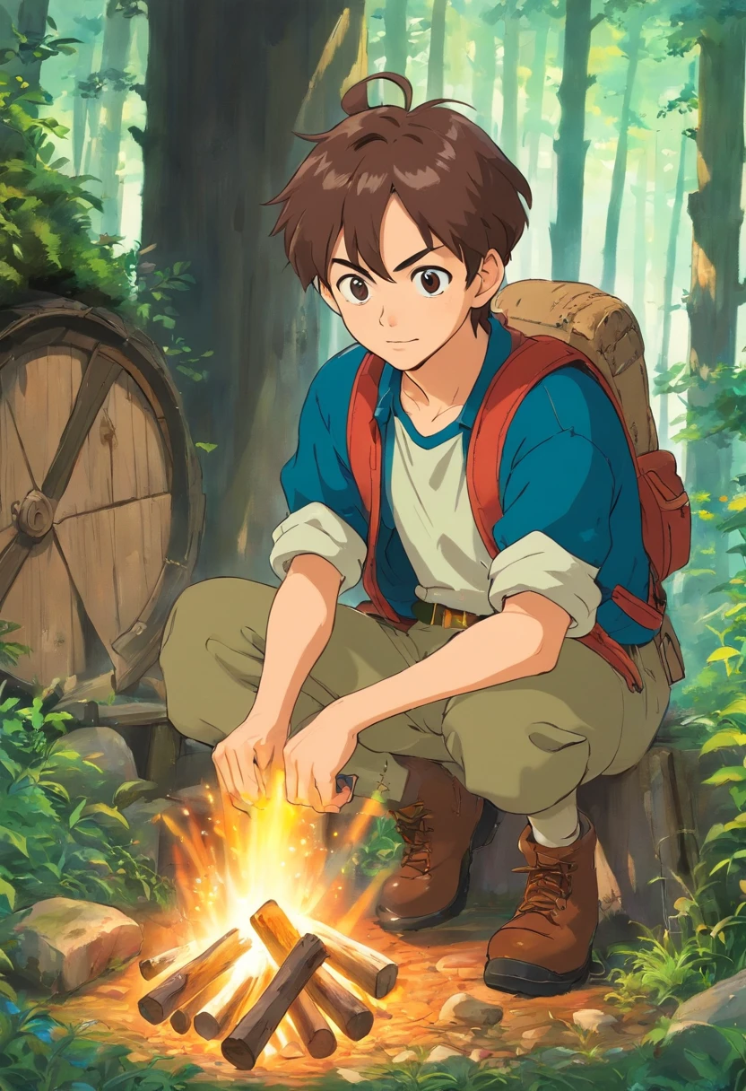 i want a charachter who is a young man in like his 20's living in 1940, he is a lumberjack make him readhead and mascullar