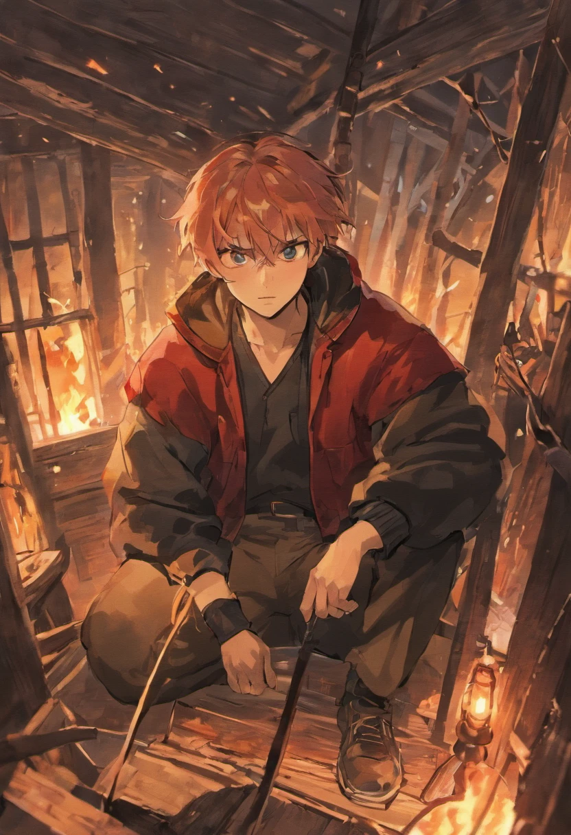 i want a charachter who is a young man in like his 20's living in 1940, he is a lumberjack make him readhead and mascullar