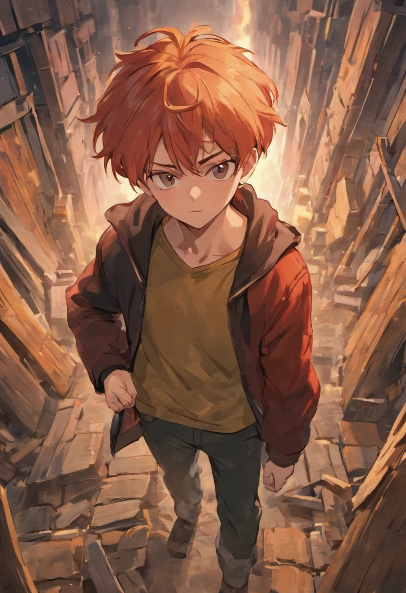 i want a charachter who is a young man in like his 20's living in 1940, he is a lumberjack make him readhead and mascullar. he is fighting against natzis