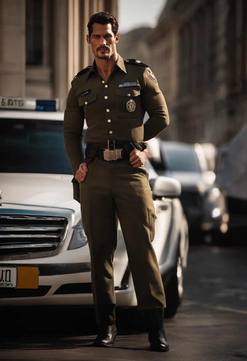 A police guy with a good physic full body
