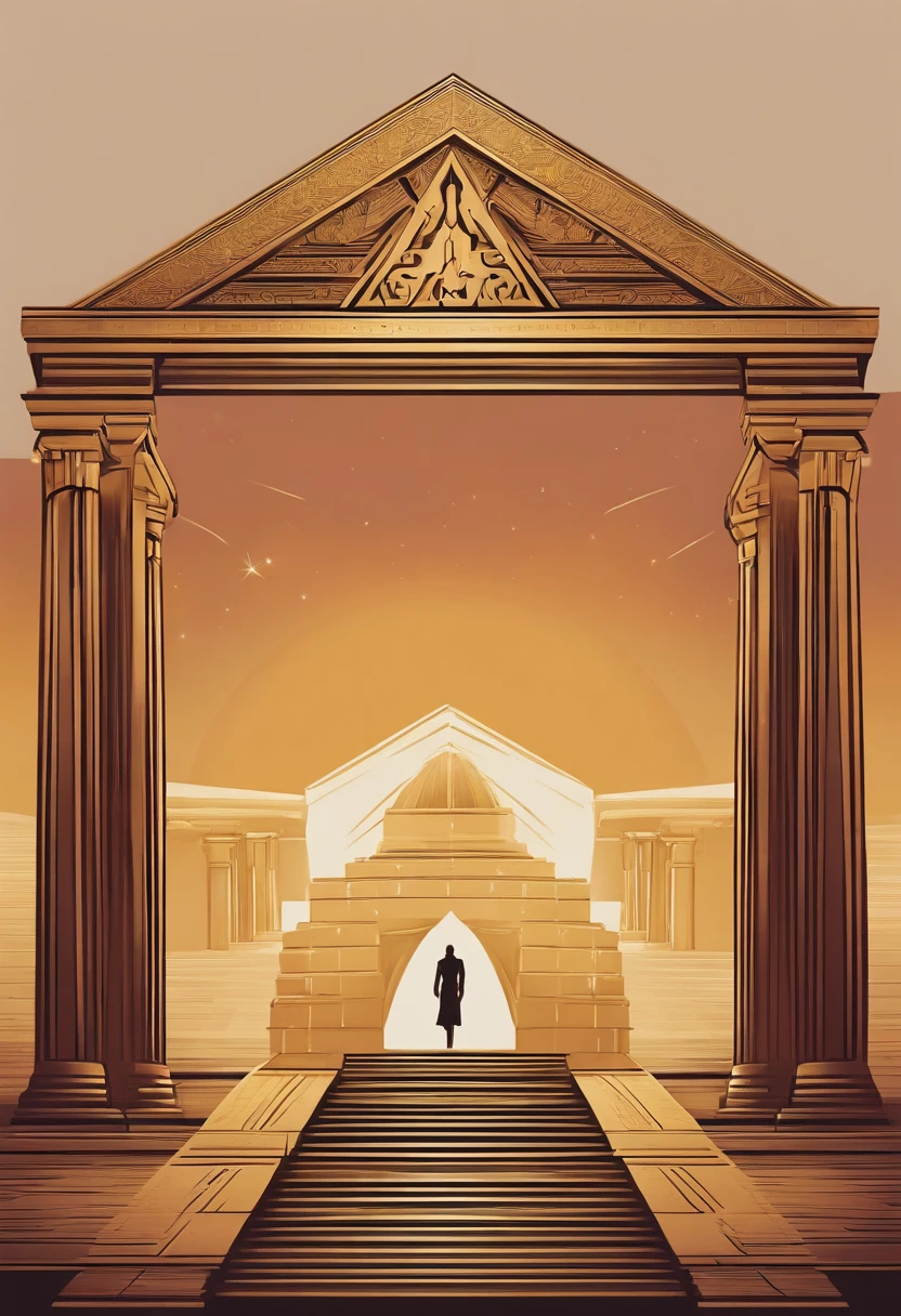 simple logo, Ark of the covenant, minimalist, flat