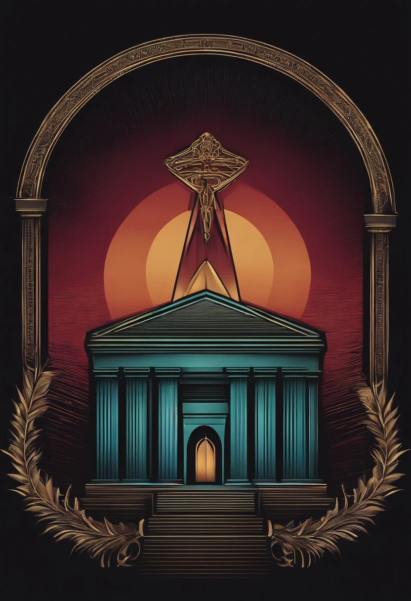 simple logo, Ark of the covenant, minimalist, flat