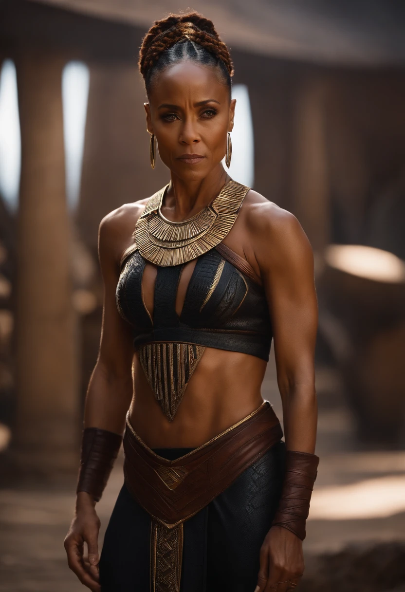 Jada Pinkett Smith As A WAKANDAN WARRIOR, DETAILS, GOOD SKIN