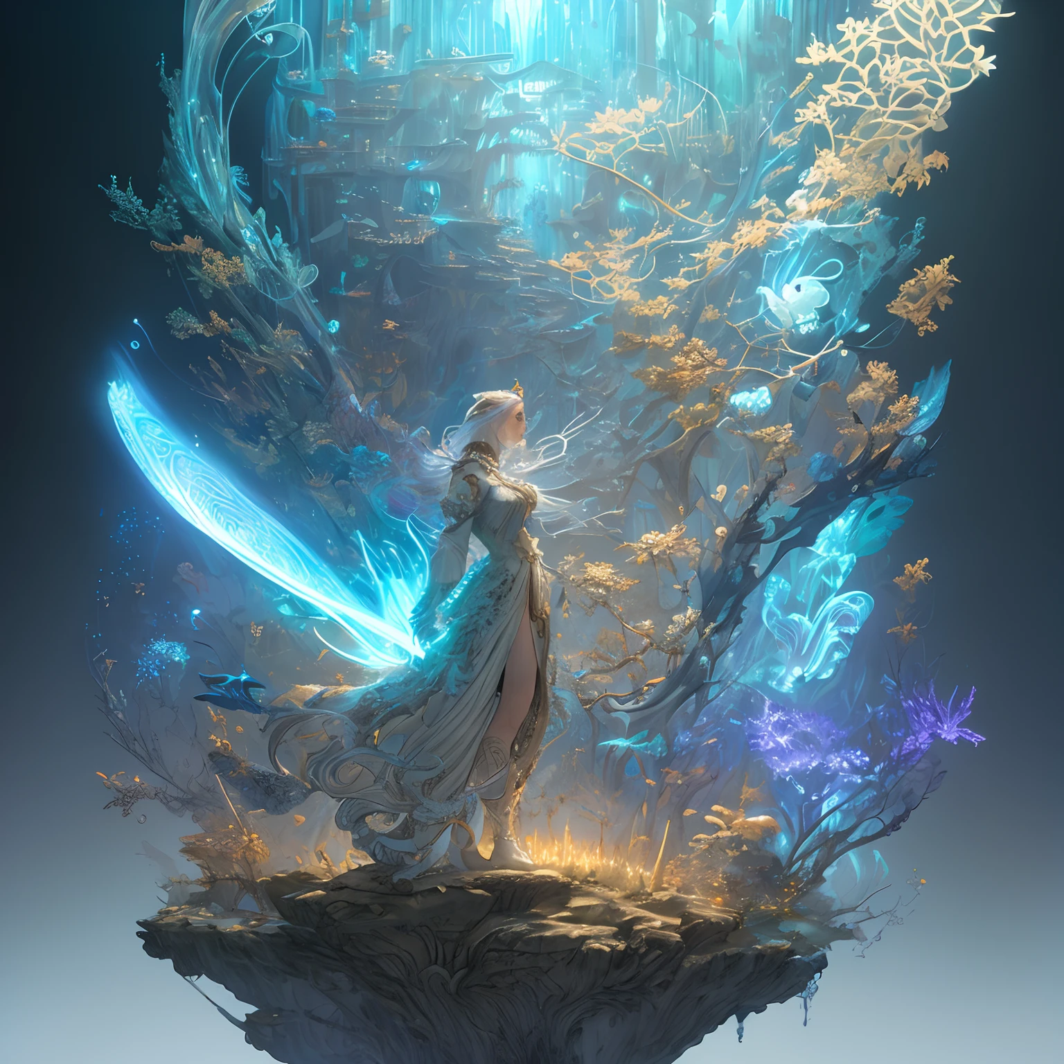 God girl,divino,Heavenly fairies,Immortal cultivator,offcial art,Extremely detailed