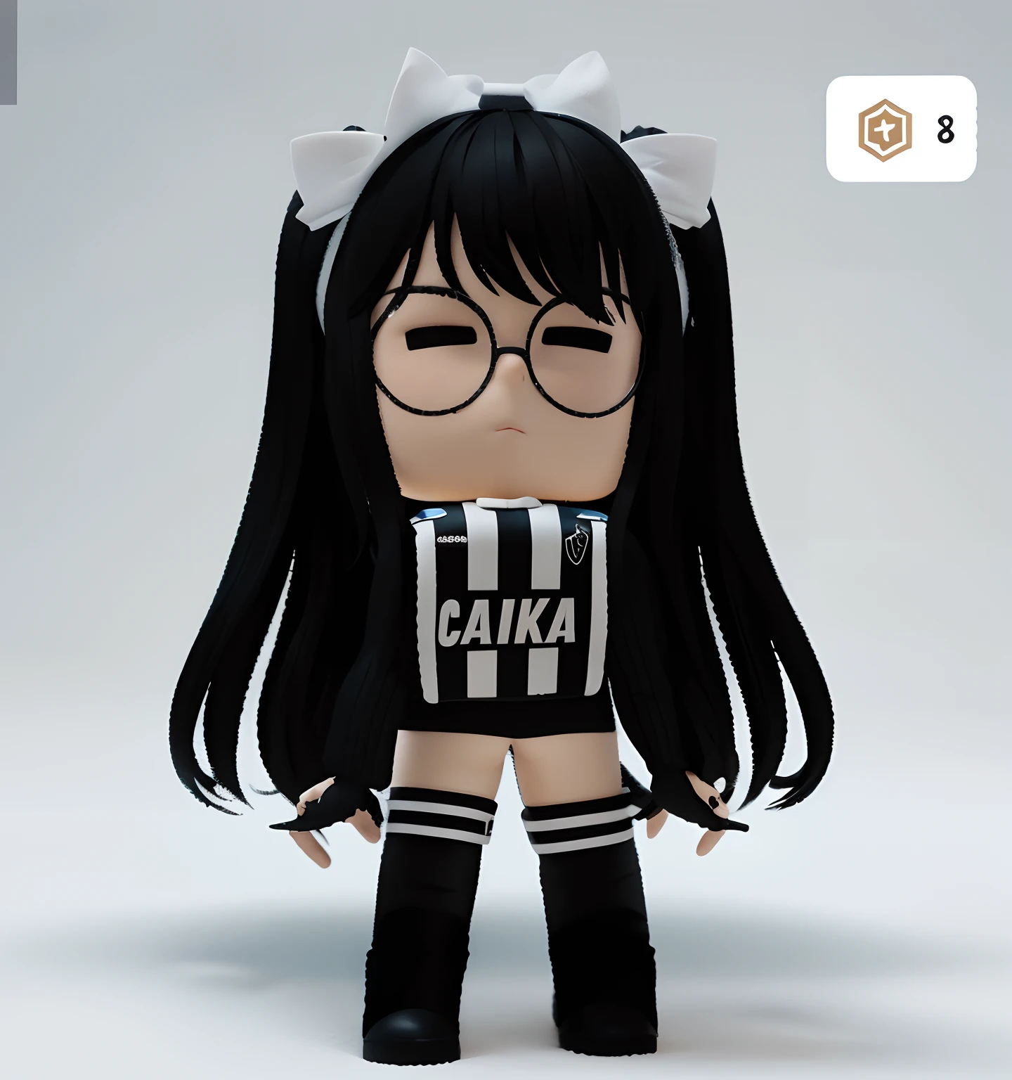 I need you to create an avatar inspired by this image of my Roblox avatar, where the strokes are more realistic, e a imagem ganhe vida