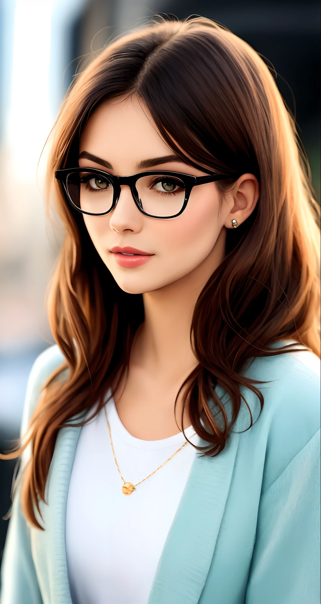 A Very Beautiful Woman in Glasses